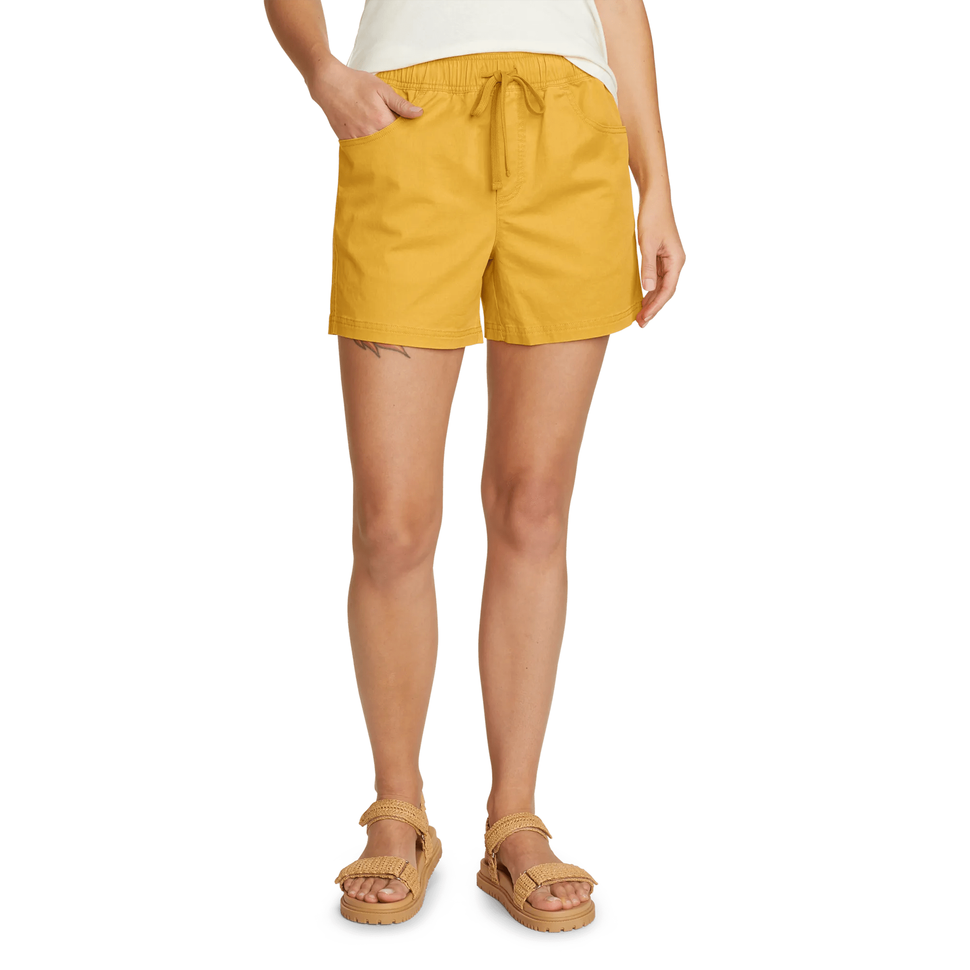 Women's Washed Cotton Shorts - Image 3