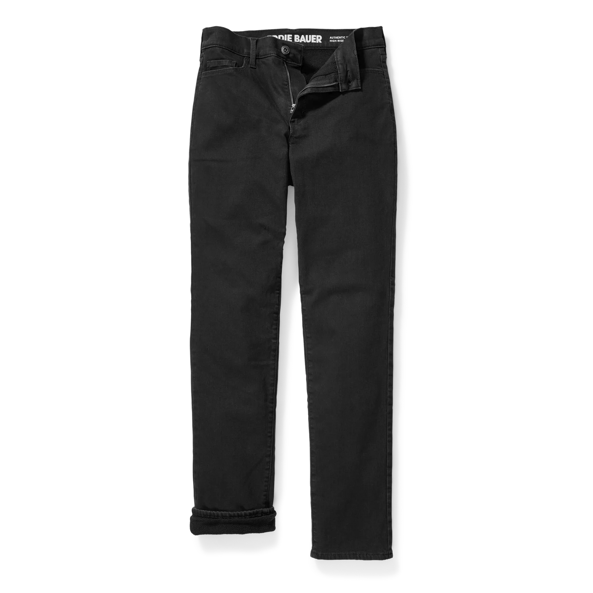 Women's Venture Stretch Fleece-Lined Slim Straight Leg Jeans - Image 4