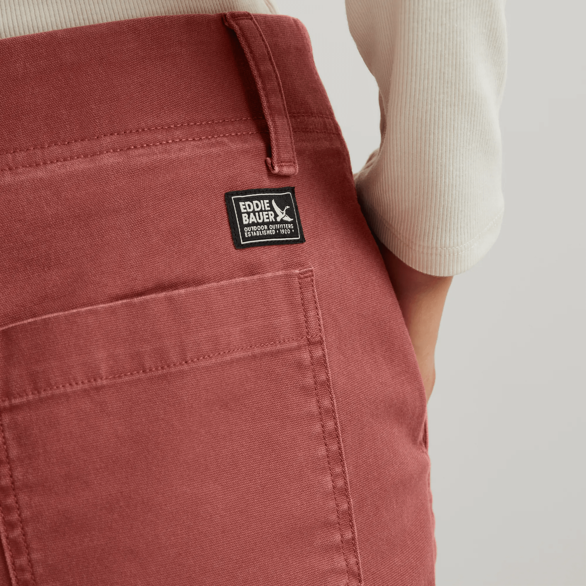 Women's Utility Stretch Canvas Kick Cropped Pants - Image 3