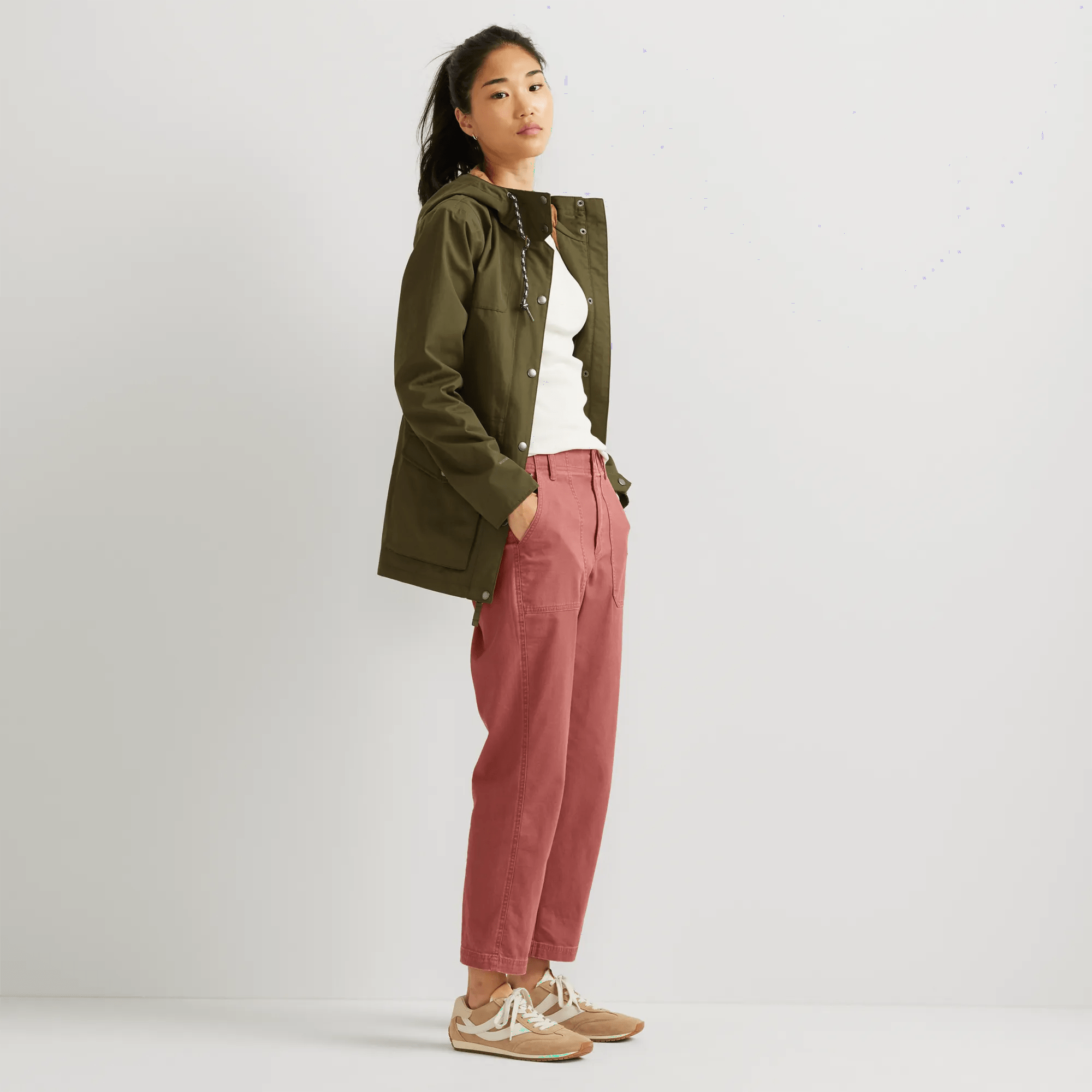 Women's Utility Stretch Canvas Kick Cropped Pants - Image 5