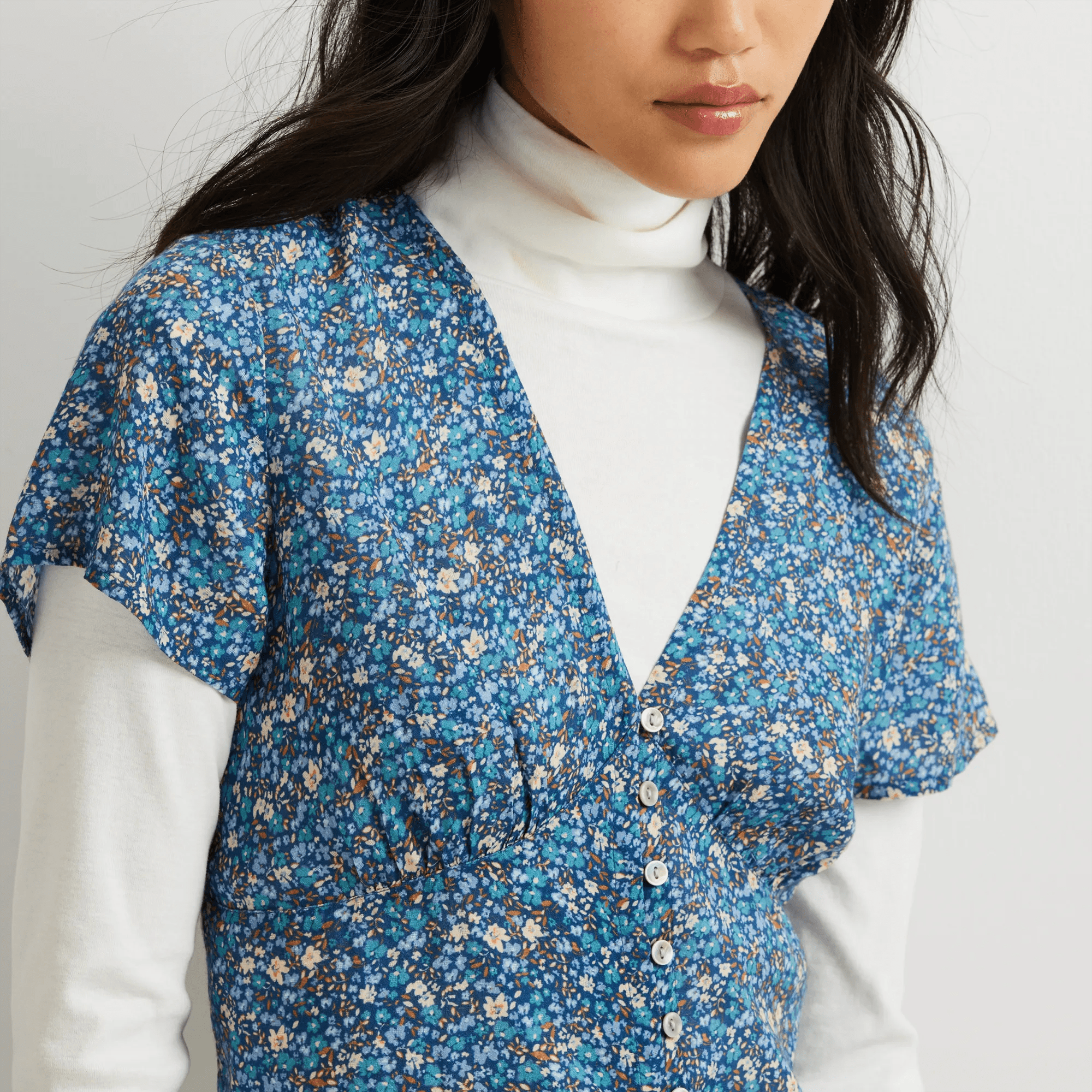 Women's Button Front Midi Dress - Image 3