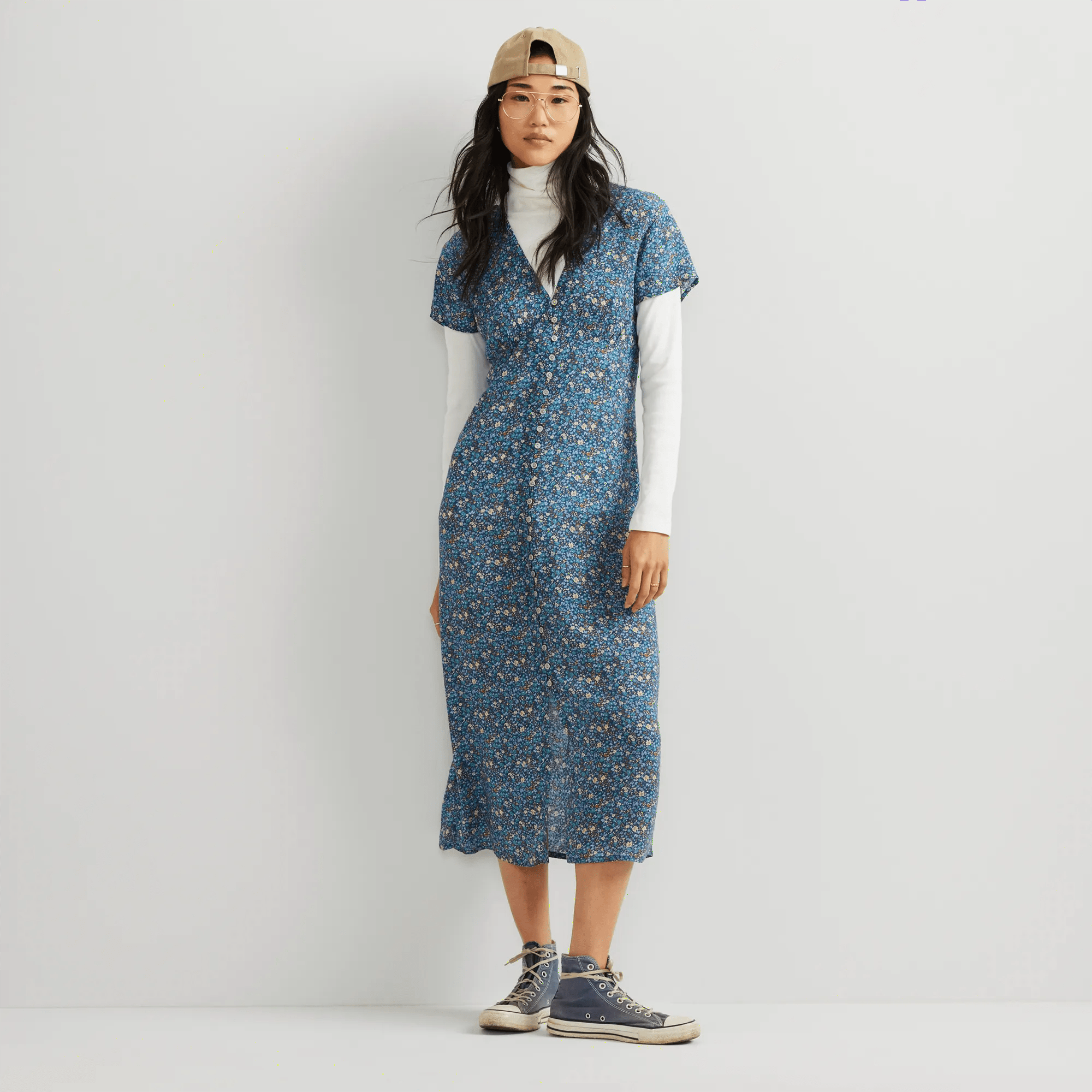 Women's Button Front Midi Dress - Image 5