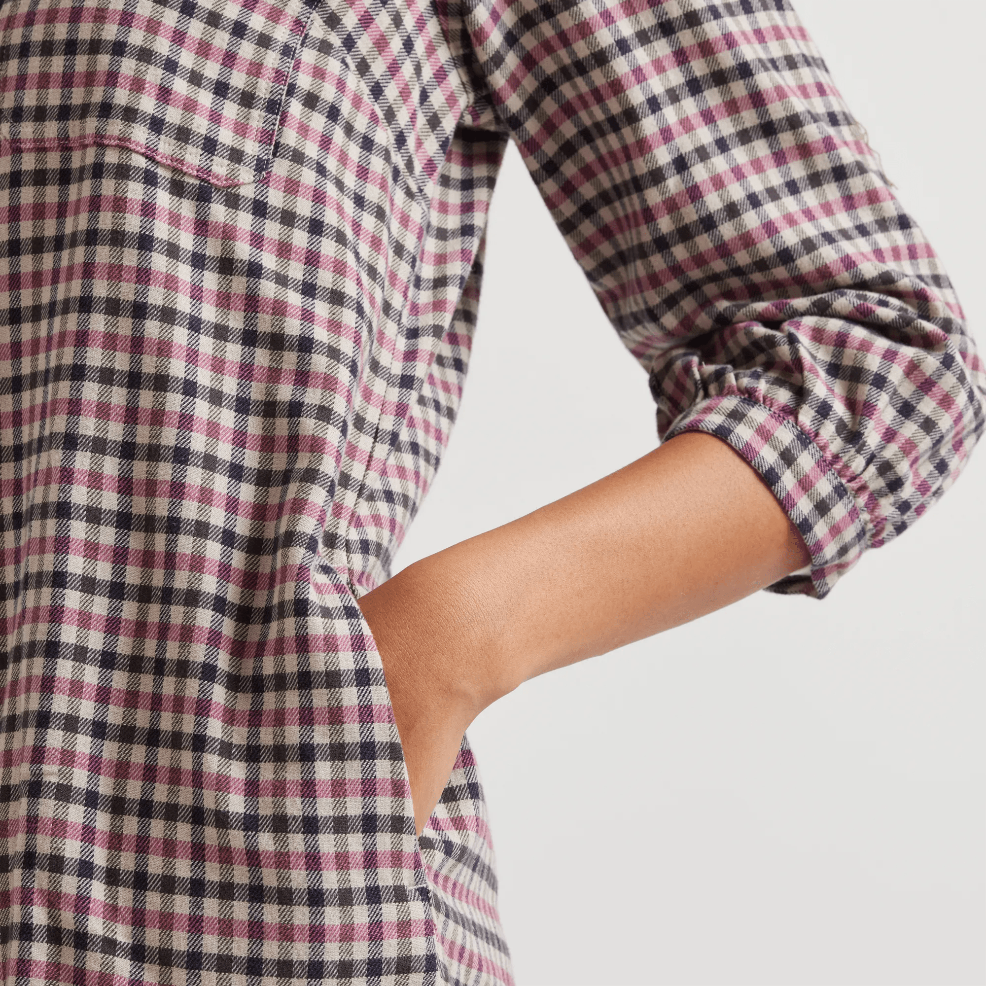 Women's Field Flex Flannel Shirt Dress - Image 4