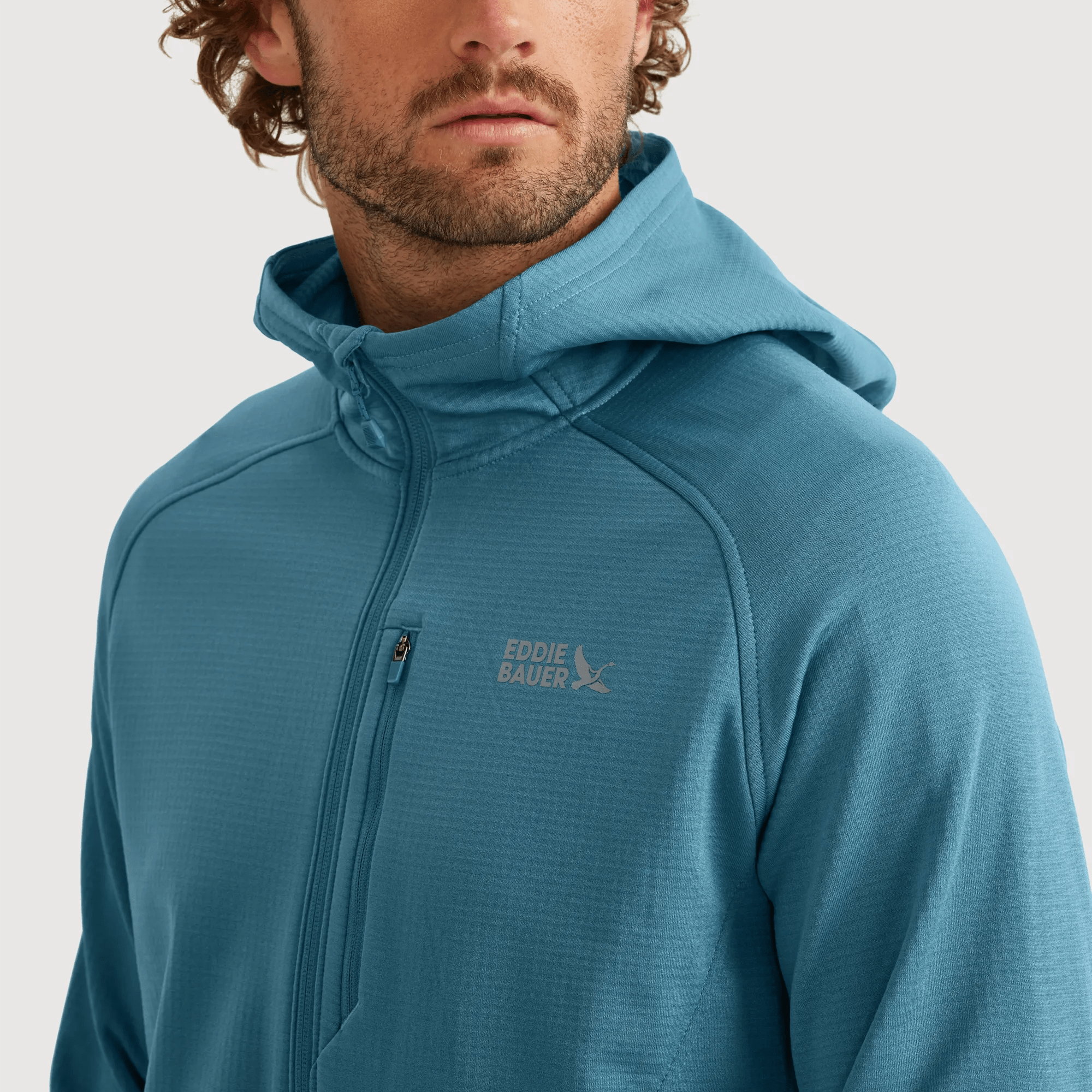 Men's High Route Grid Fleece-Lined Full-Zip Hoodie - Image 3