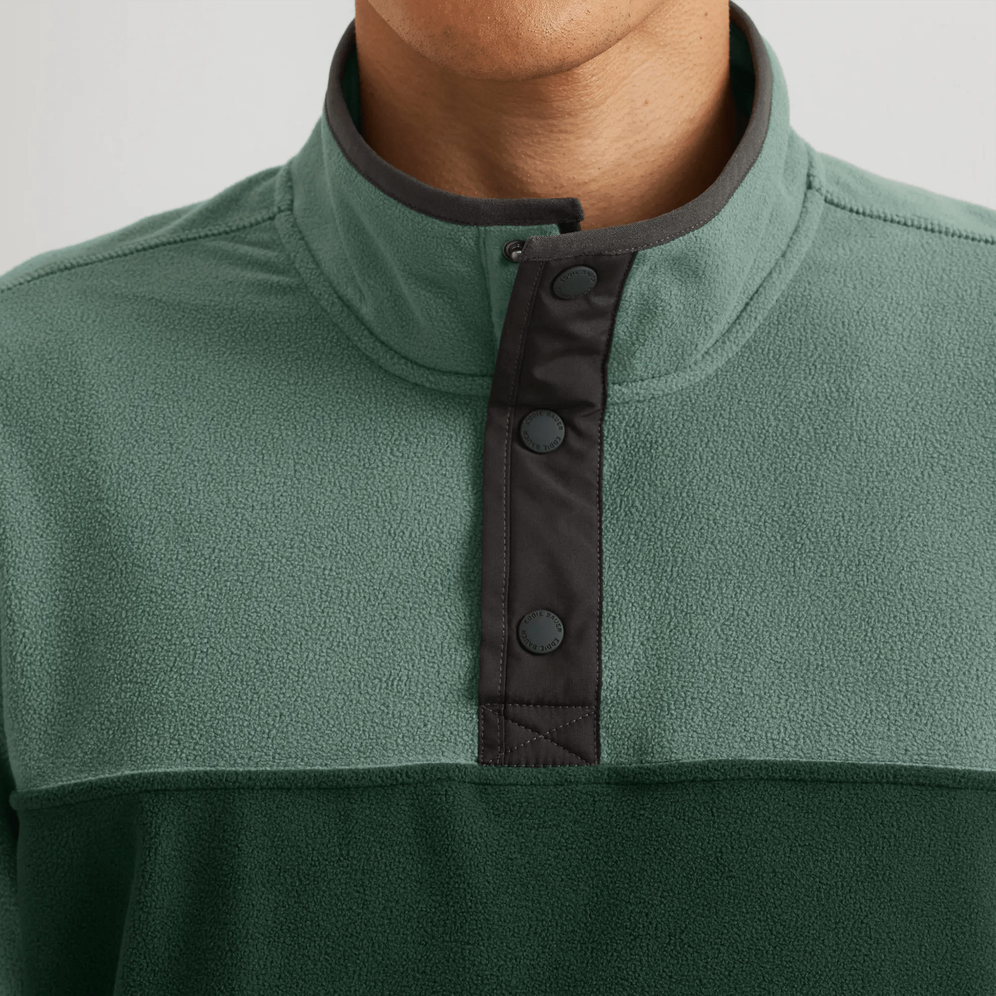 Men's Chutes Fleece Snap Mock Pullover - Image 3