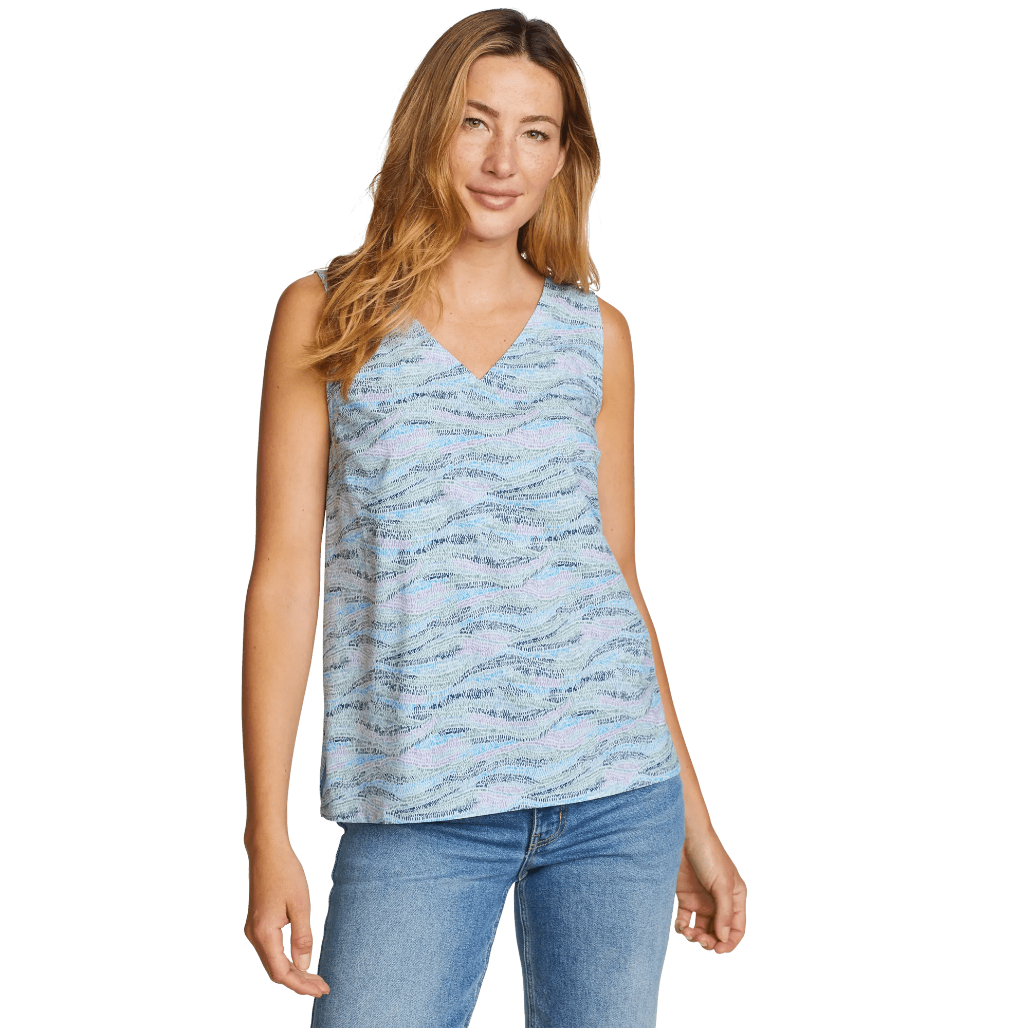 Women's Departure V-Neck Tank Top - Print - Image 3