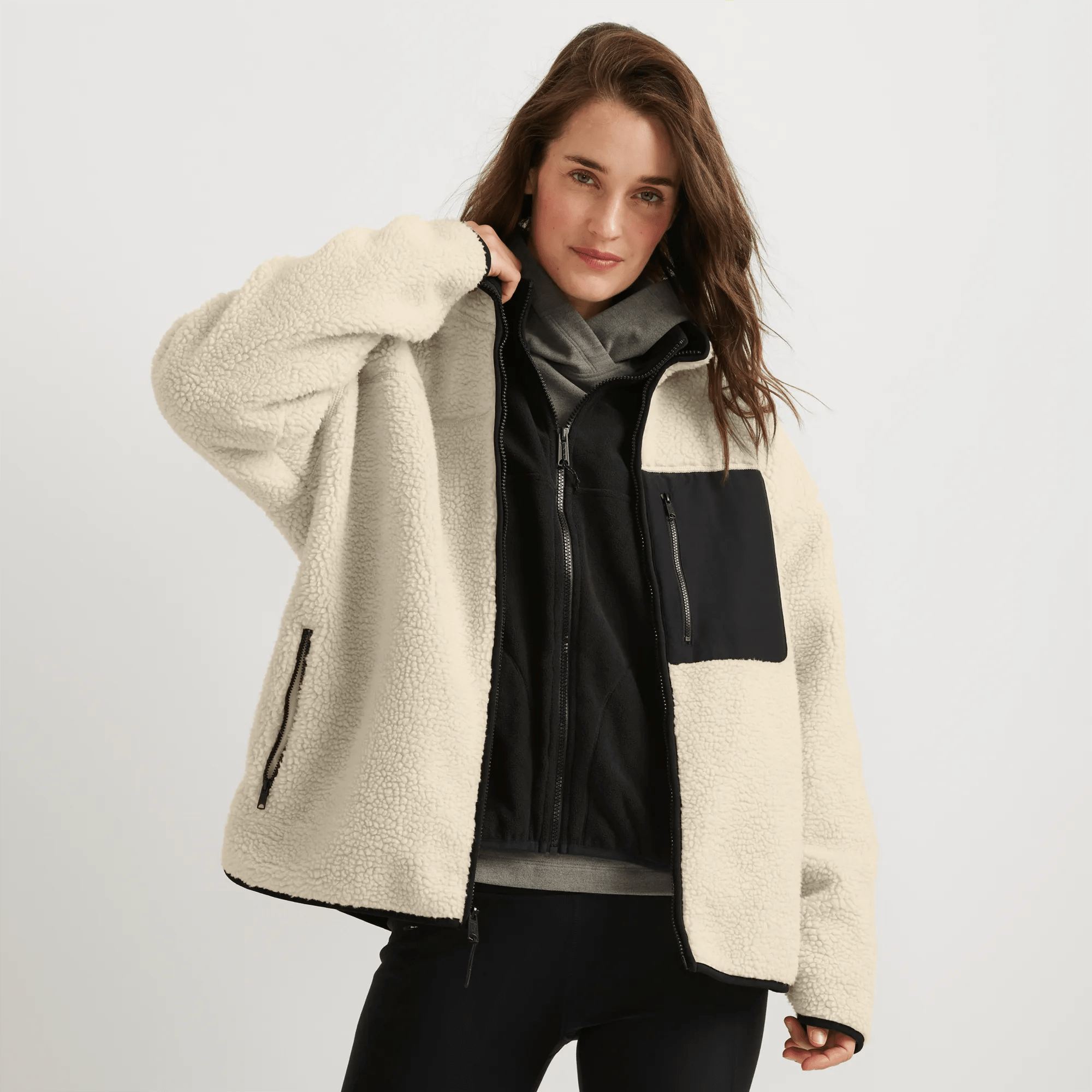 Women's Chilali Faux Shearling Fleece Jacket - Image 3