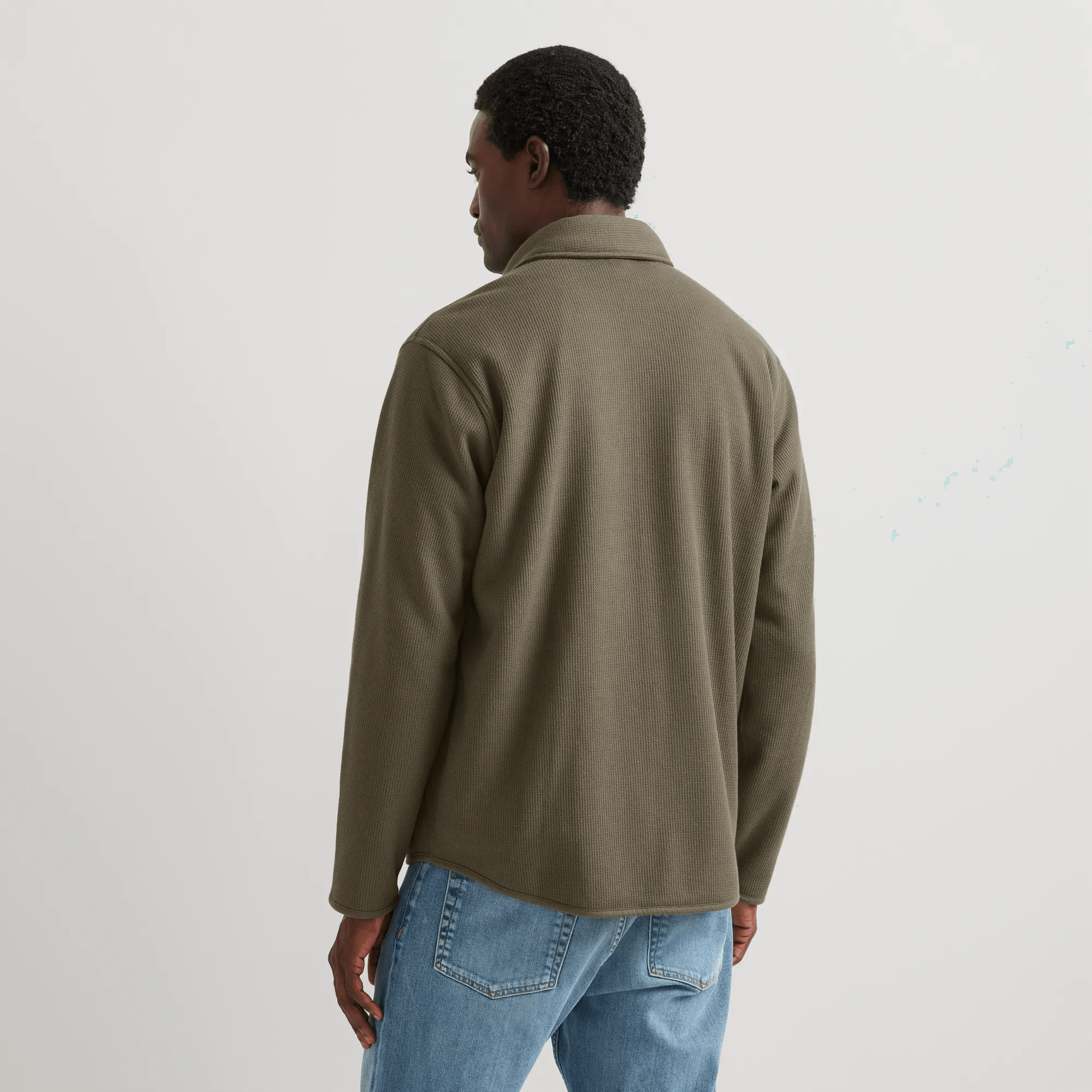 Men's Faux Shearling-Lined Thermal Shirt - Image 2