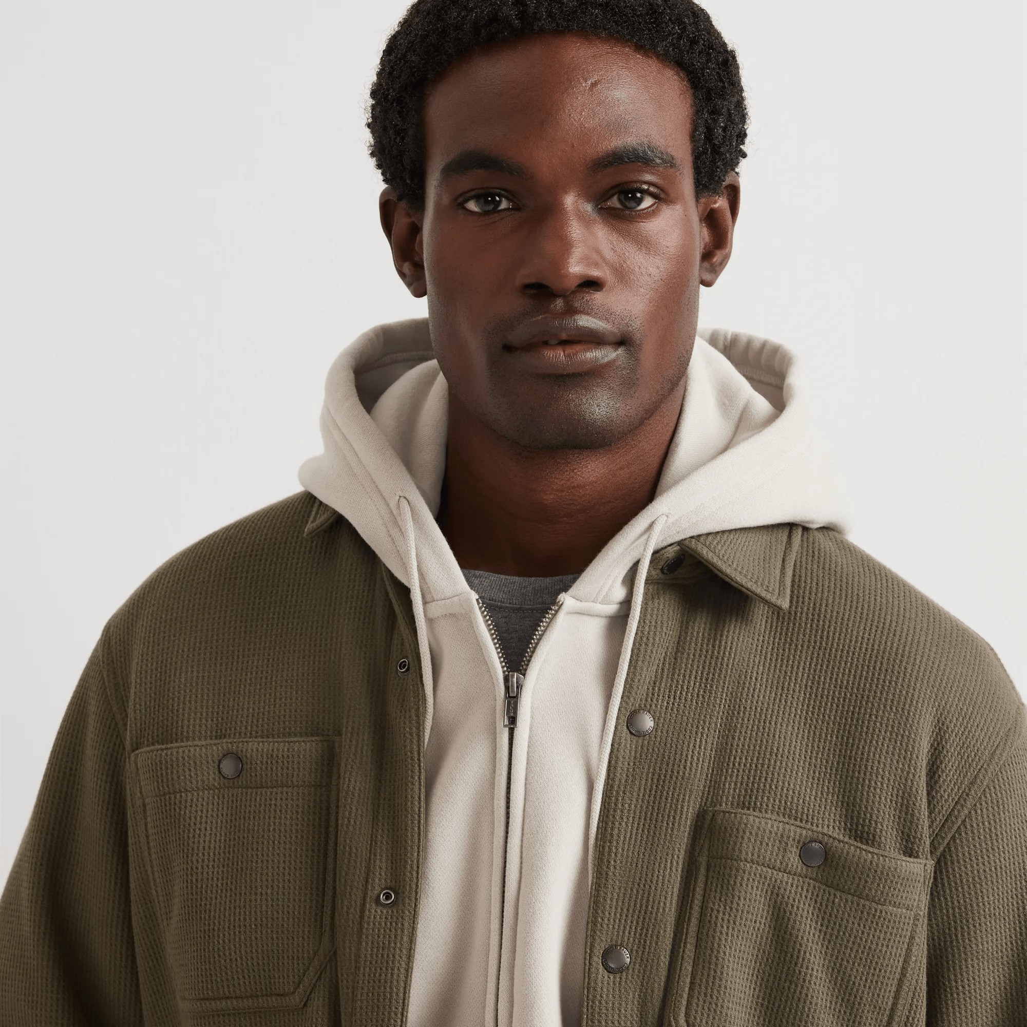 Men's Faux Shearling-Lined Thermal Shirt - Image 3