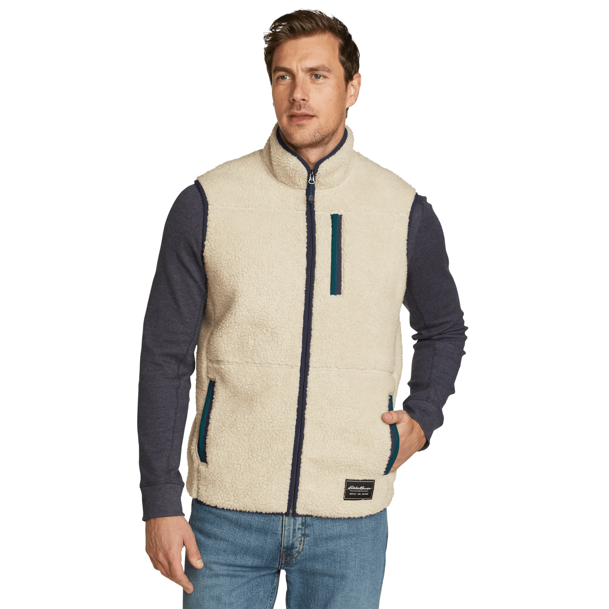 Men's Chilali Faux Shearling Fleece Vest - Image 3