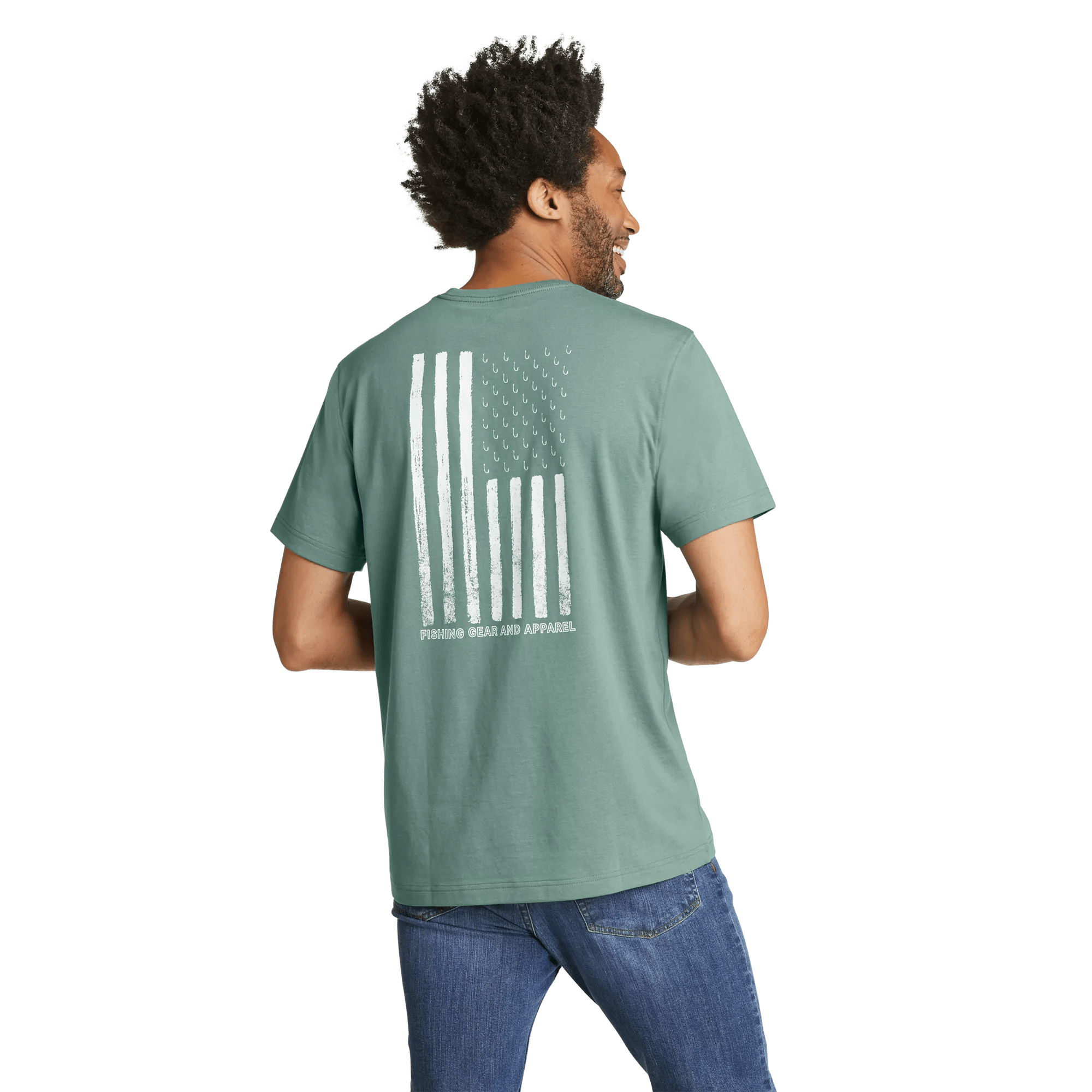 EB Distressed Flag Graphic T-Shirt - Image 4