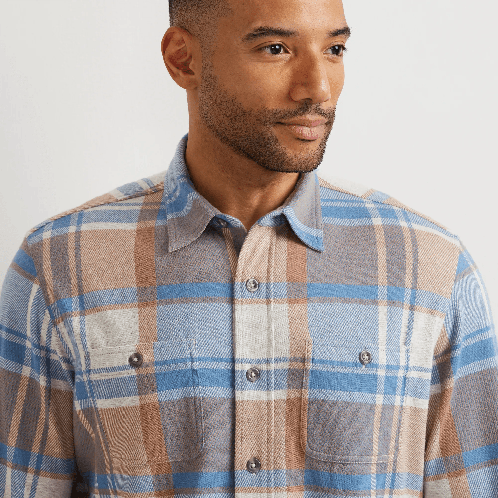 Men's Soft Knit Button Down Shirt - Image 3