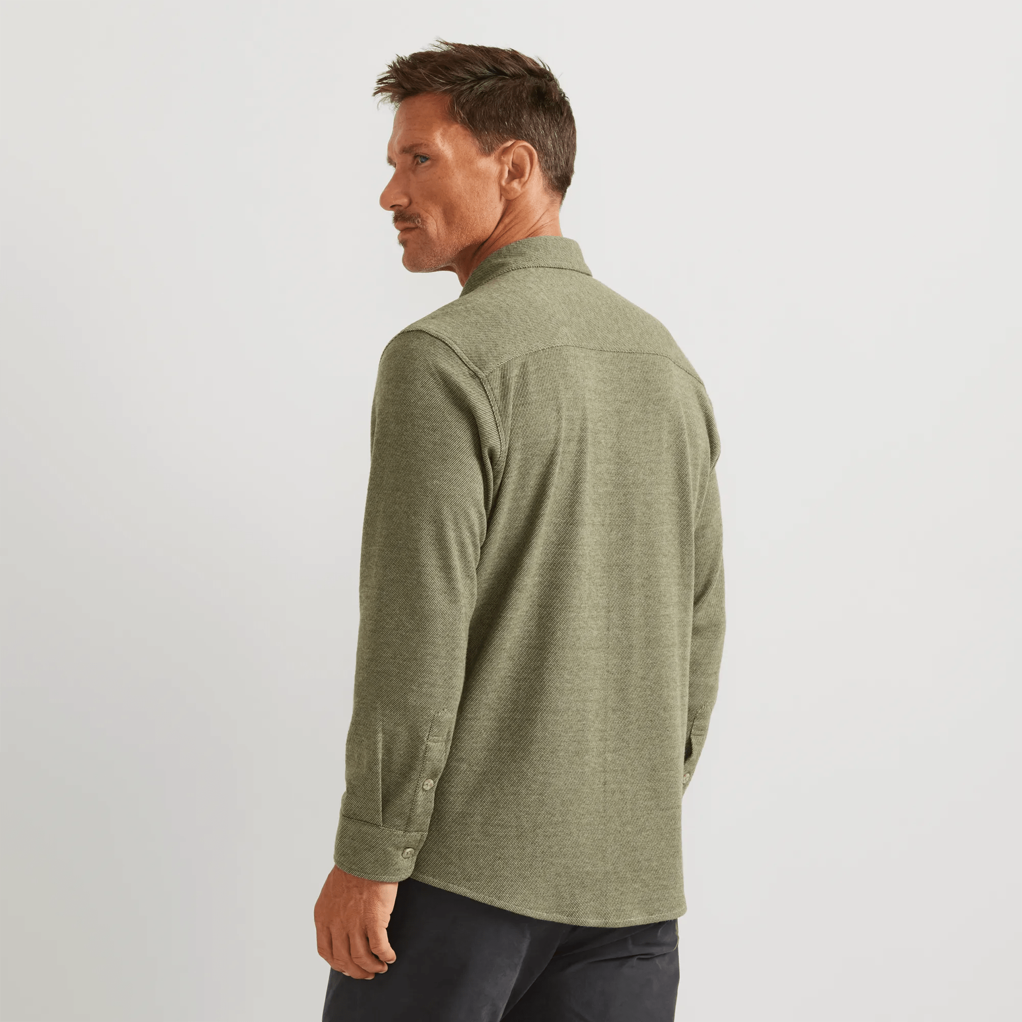 Men's Soft Knit Button Down Shirt - Image 2