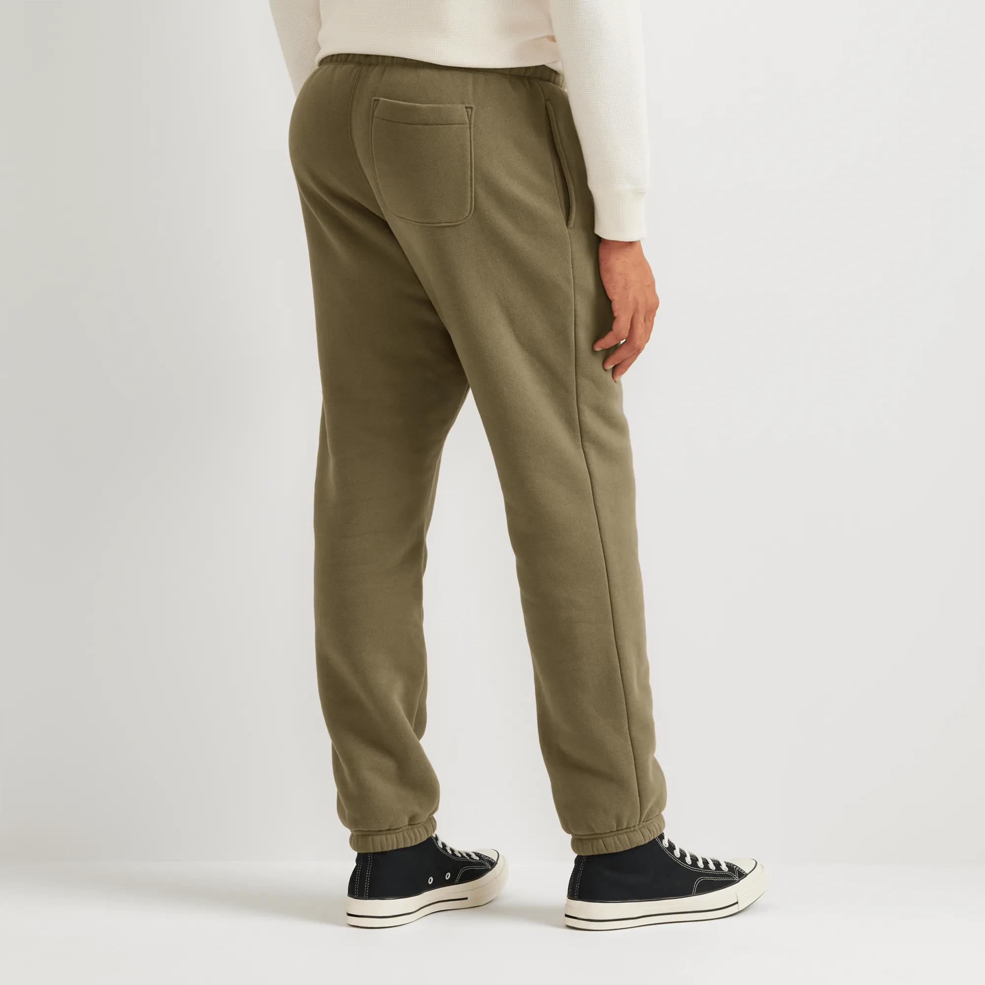 Men's Vintage Soft Faux Shearling-Lined Jogger Sweatpants - Image 2