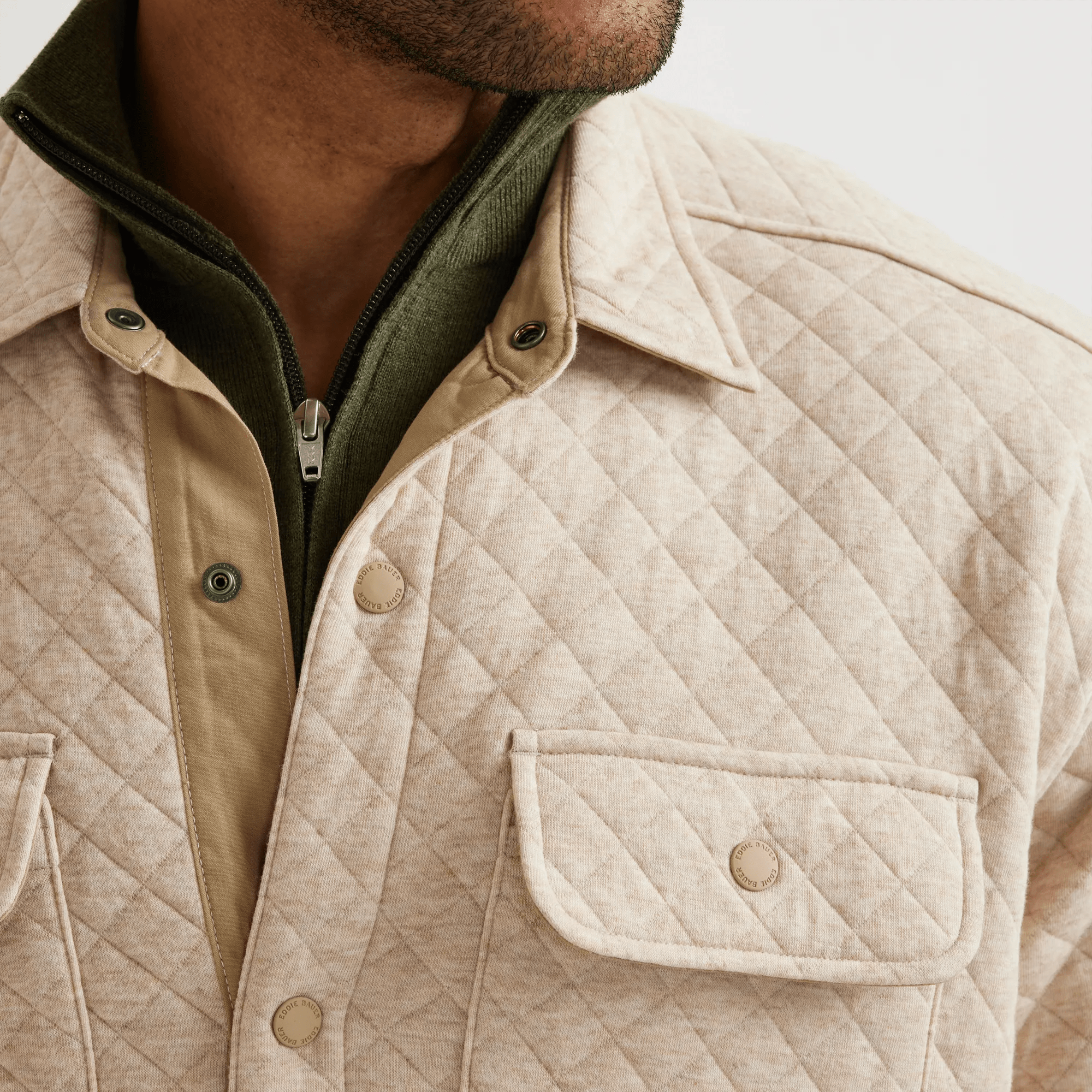 Men's Quilted Shirt Jacket - Image 3