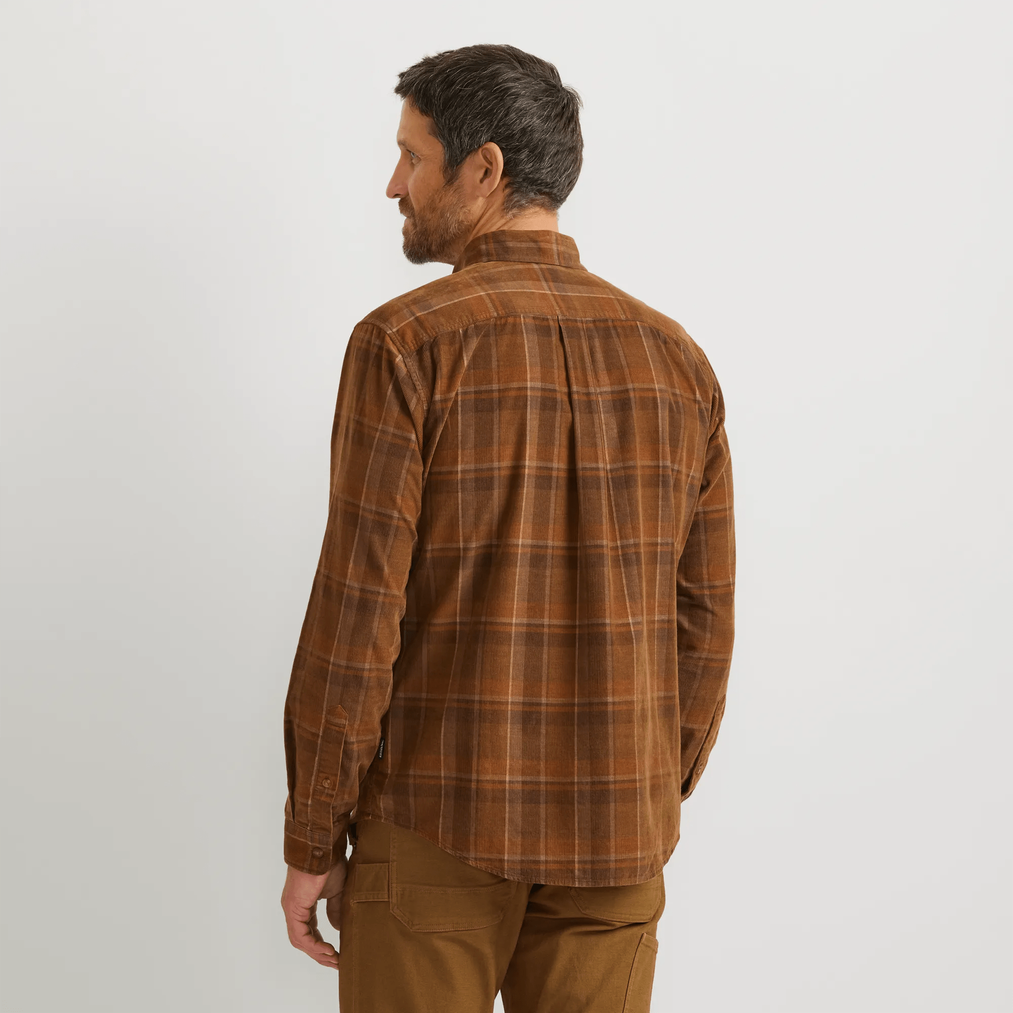Men's Fine-Wale Corduroy Shirt - Plaid - Image 2