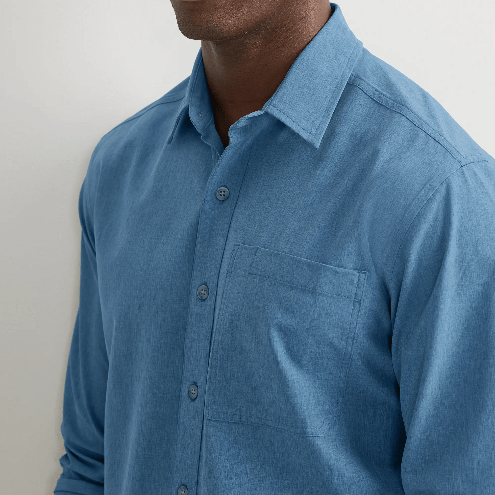 Men's Line Up Tech Chambray Shirt - Image 3
