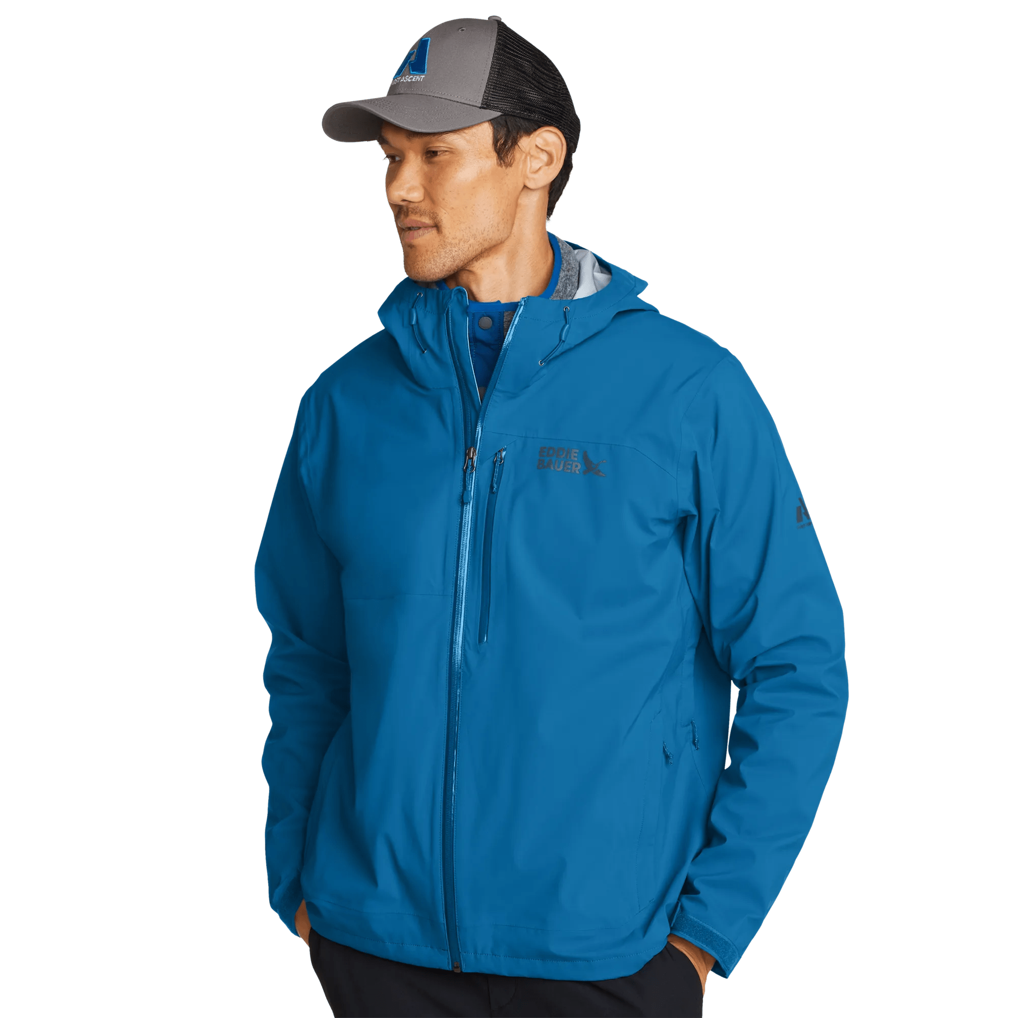 Men's Cloud Cap 3L Waterproof Stretch Hooded Rain Jacket - Image 3