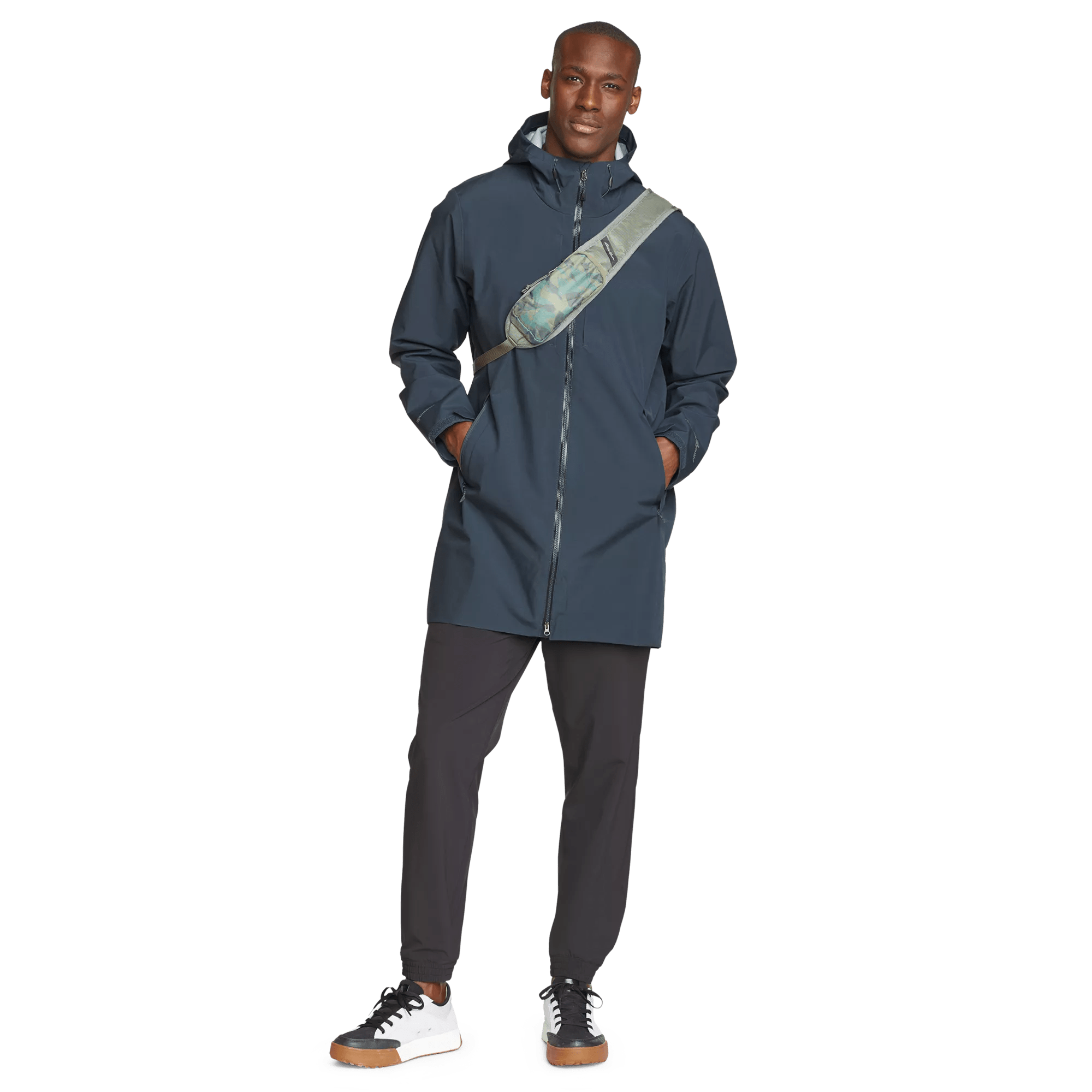 Men's Oscillate 3L Waterproof Hooded Trench Coat - Image 4