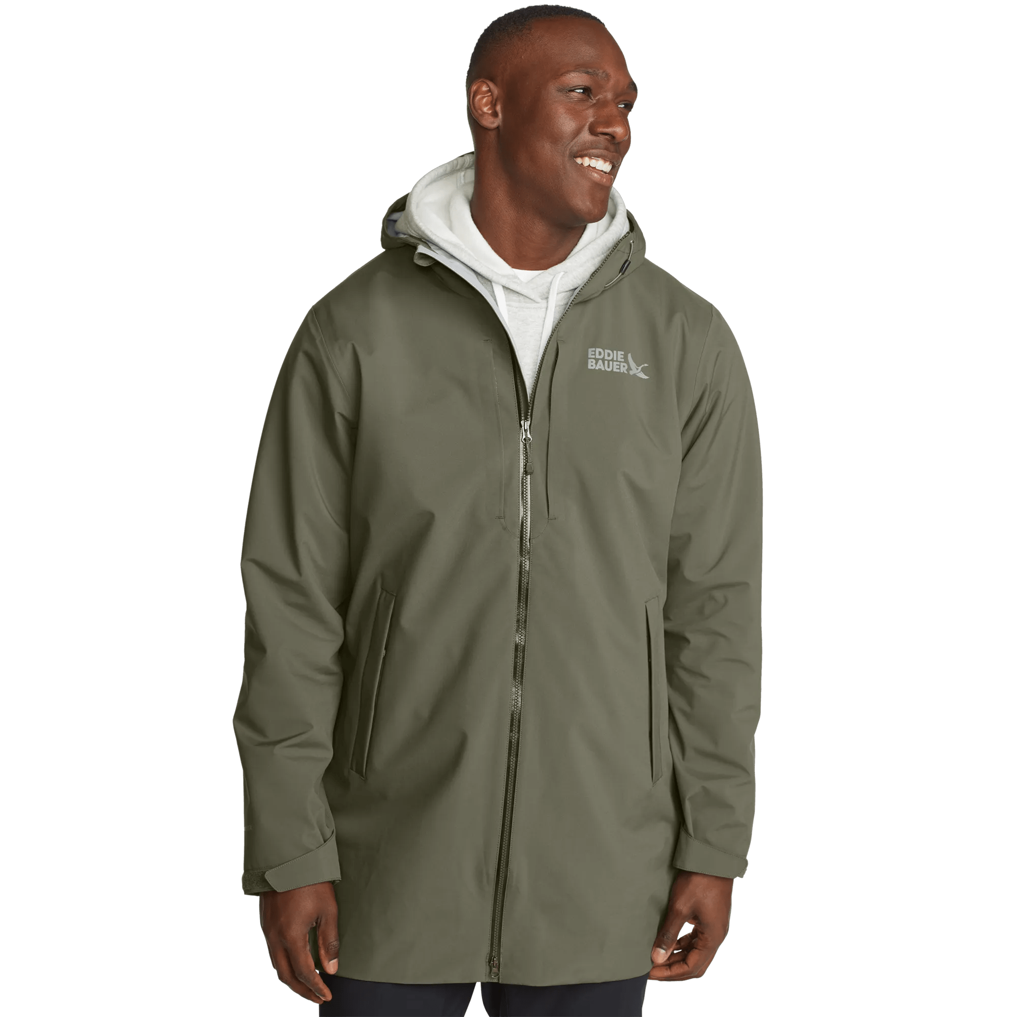 Men's Oscillate 3L Waterproof Hooded Trench Coat - Image 3