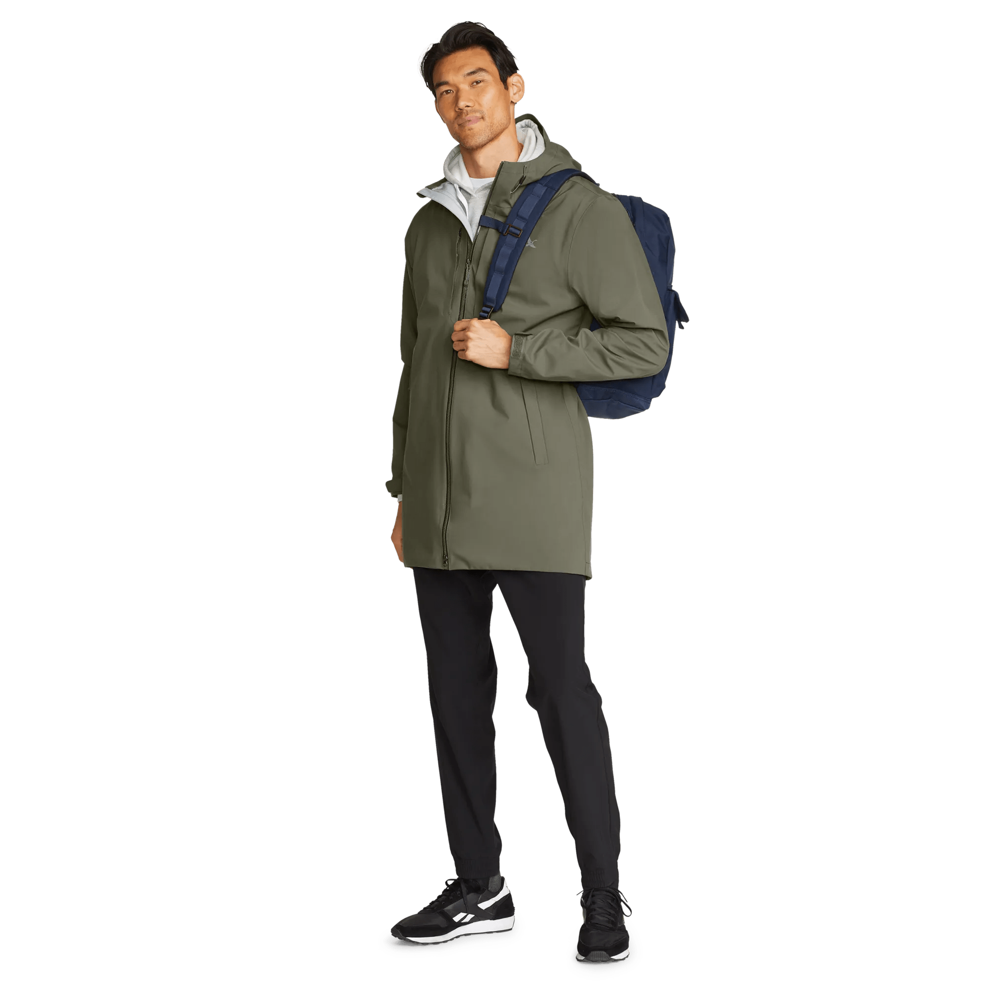 Men's Oscillate 3L Waterproof Hooded Trench Coat - Image 4