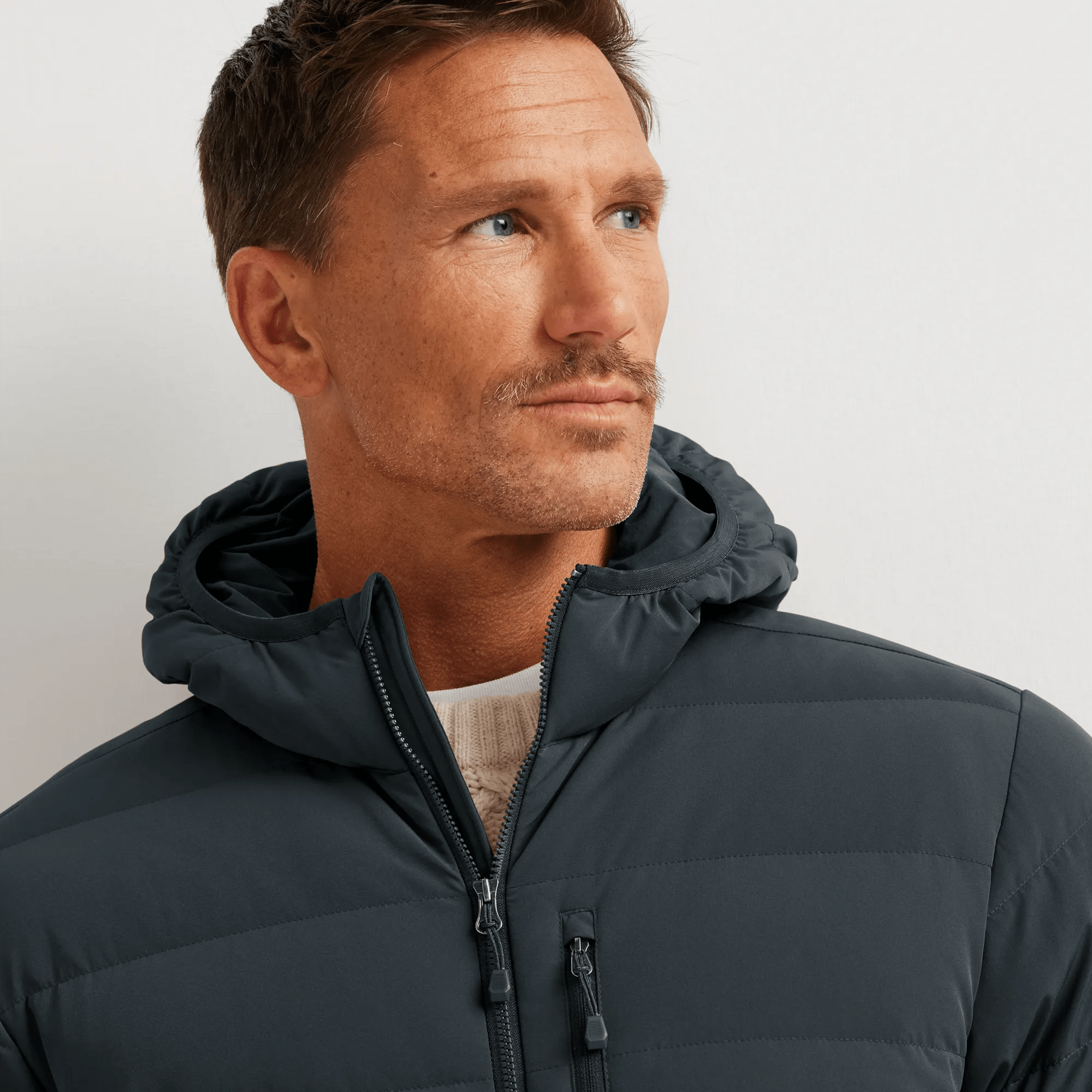 Men's EB Stretch Down Hooded Jacket - Image 3