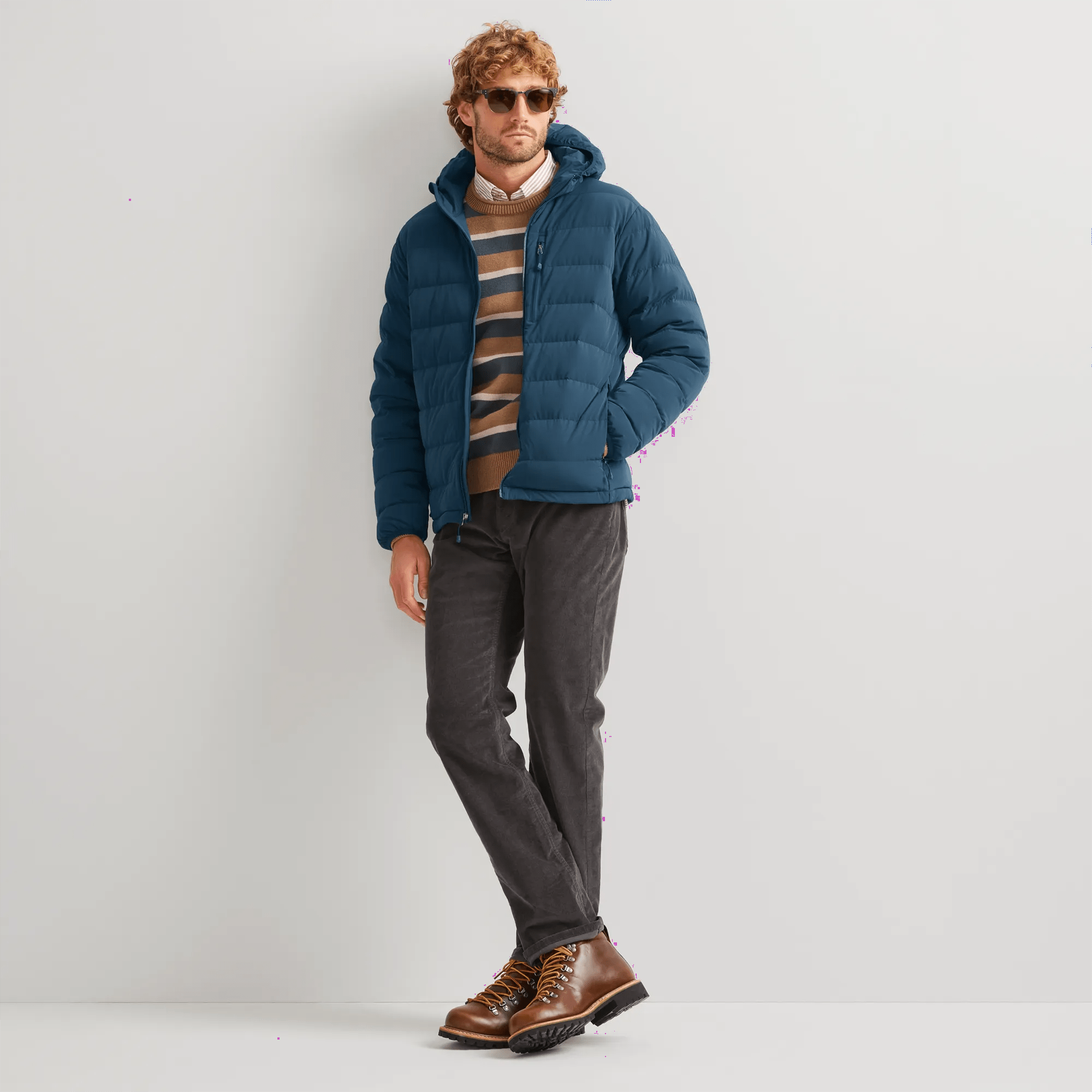Men's EB Stretch Down Hooded Jacket - Image 4