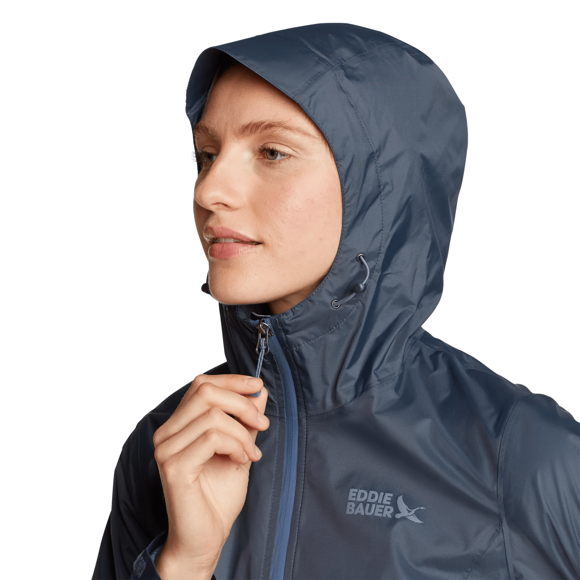 Women's Cloud Cap Waterproof Packable Hooded Rain Jacket - Image 3