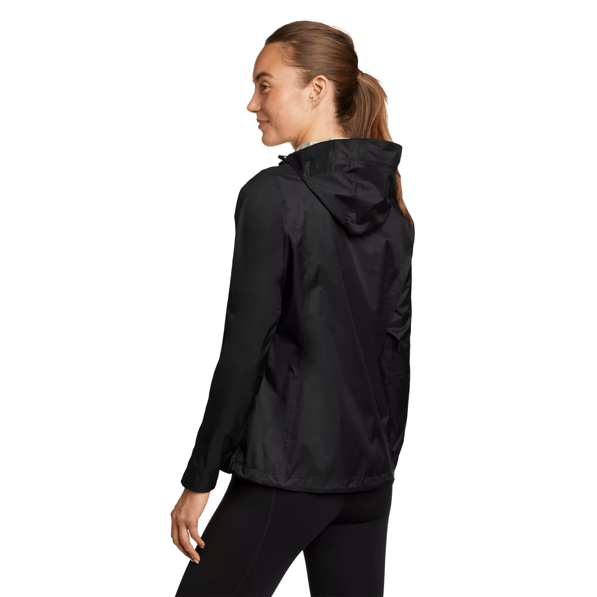 Women's Cloud Cap Waterproof Packable Hooded Rain Jacket - Image 2