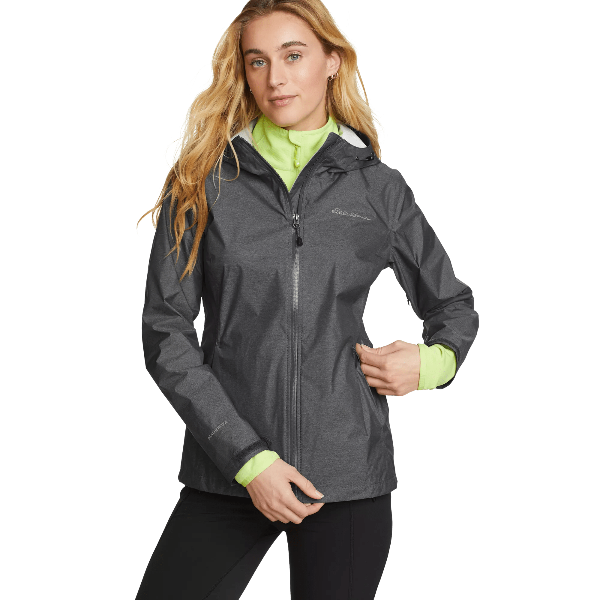 Women's Cloud Cap Waterproof Packable Hooded Rain Jacket - Image 3