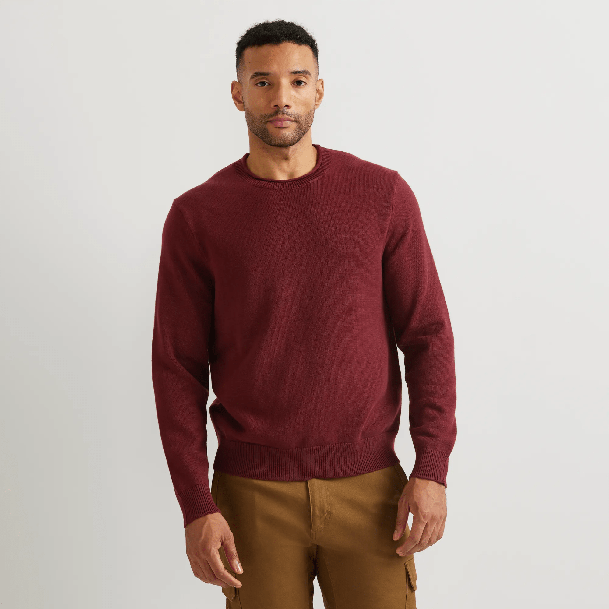 Men's Classic Roll Neck Sweater - Solid