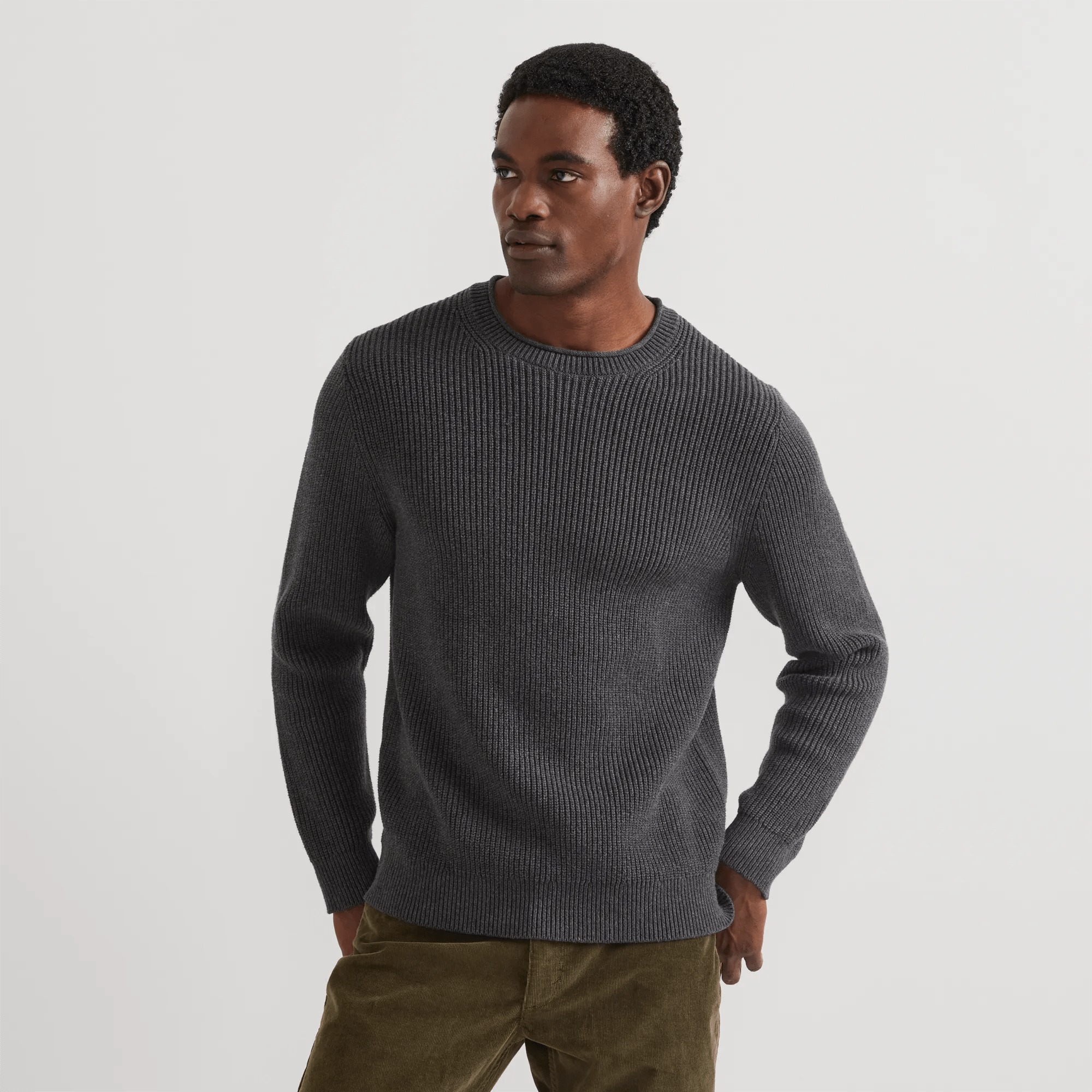 Men's Signature Roll Neck Sweater - Solid