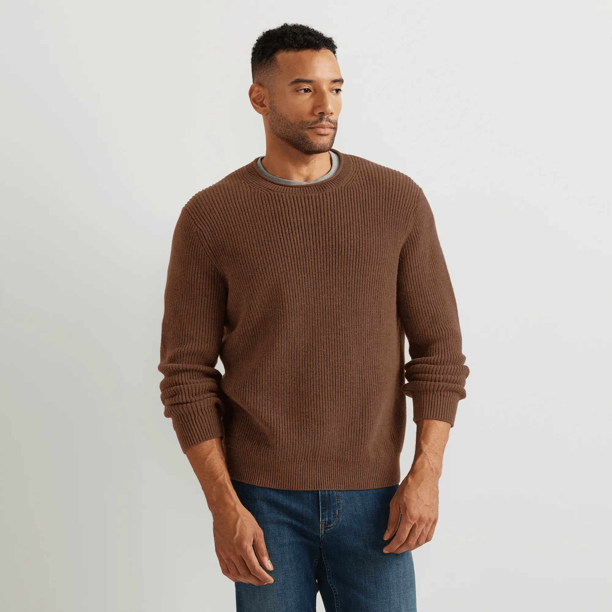 Men's Signature Roll Neck Sweater - Solid