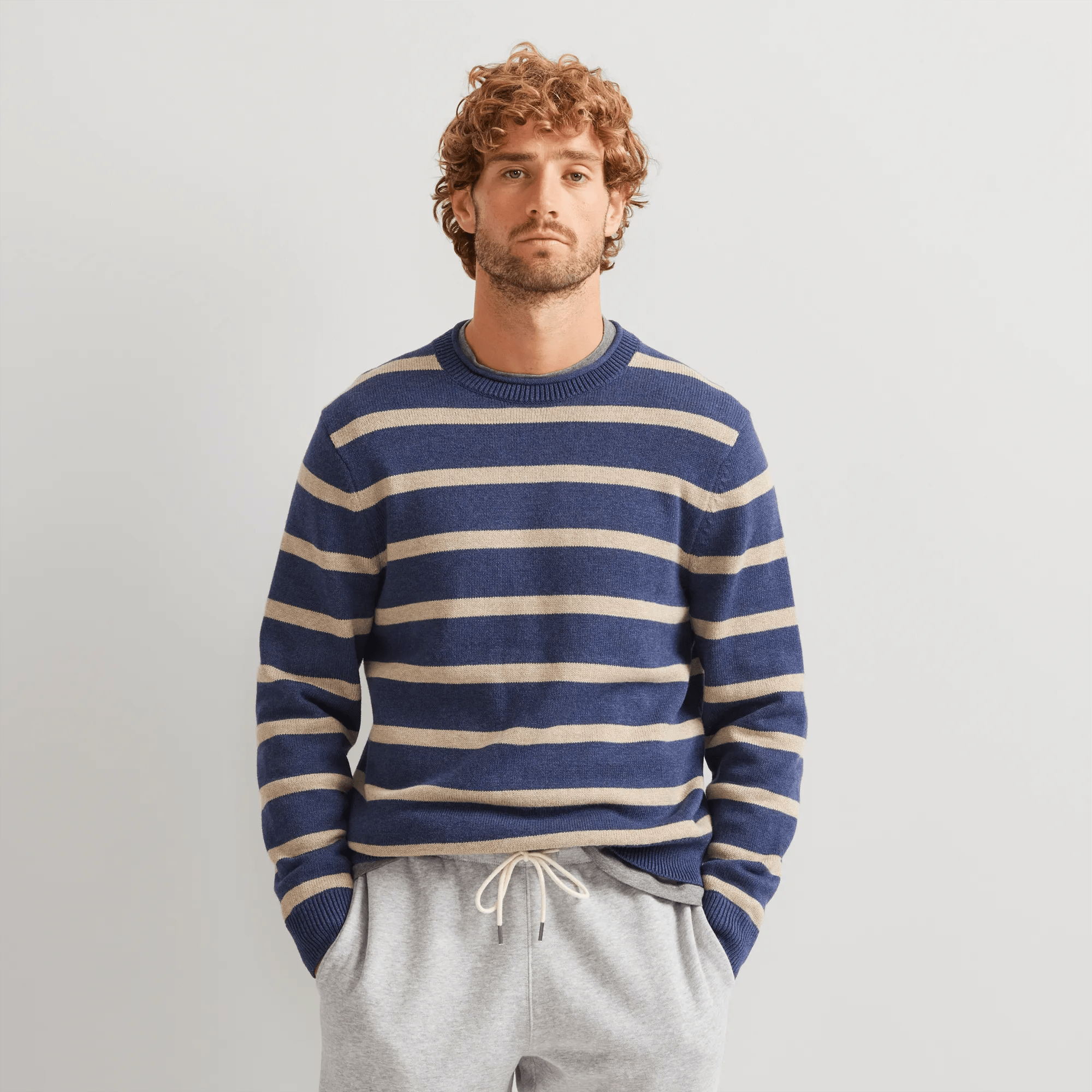 Men's Signature Roll Neck Sweater - Stripe