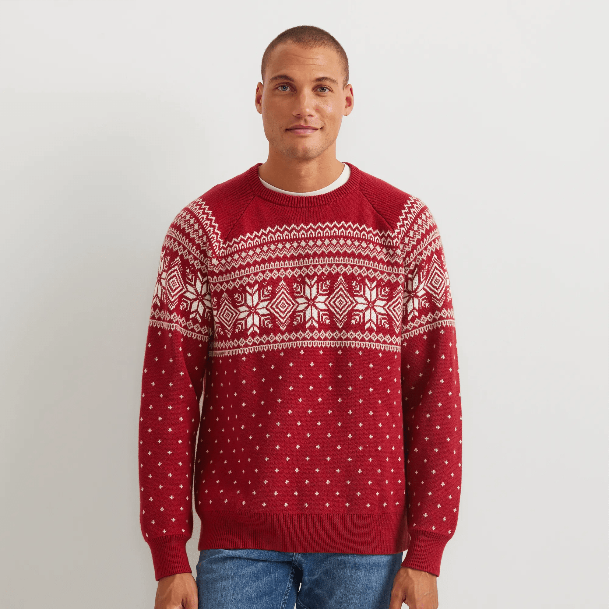 Men's Signature Fair Isle Crewneck Sweater - Snowflake