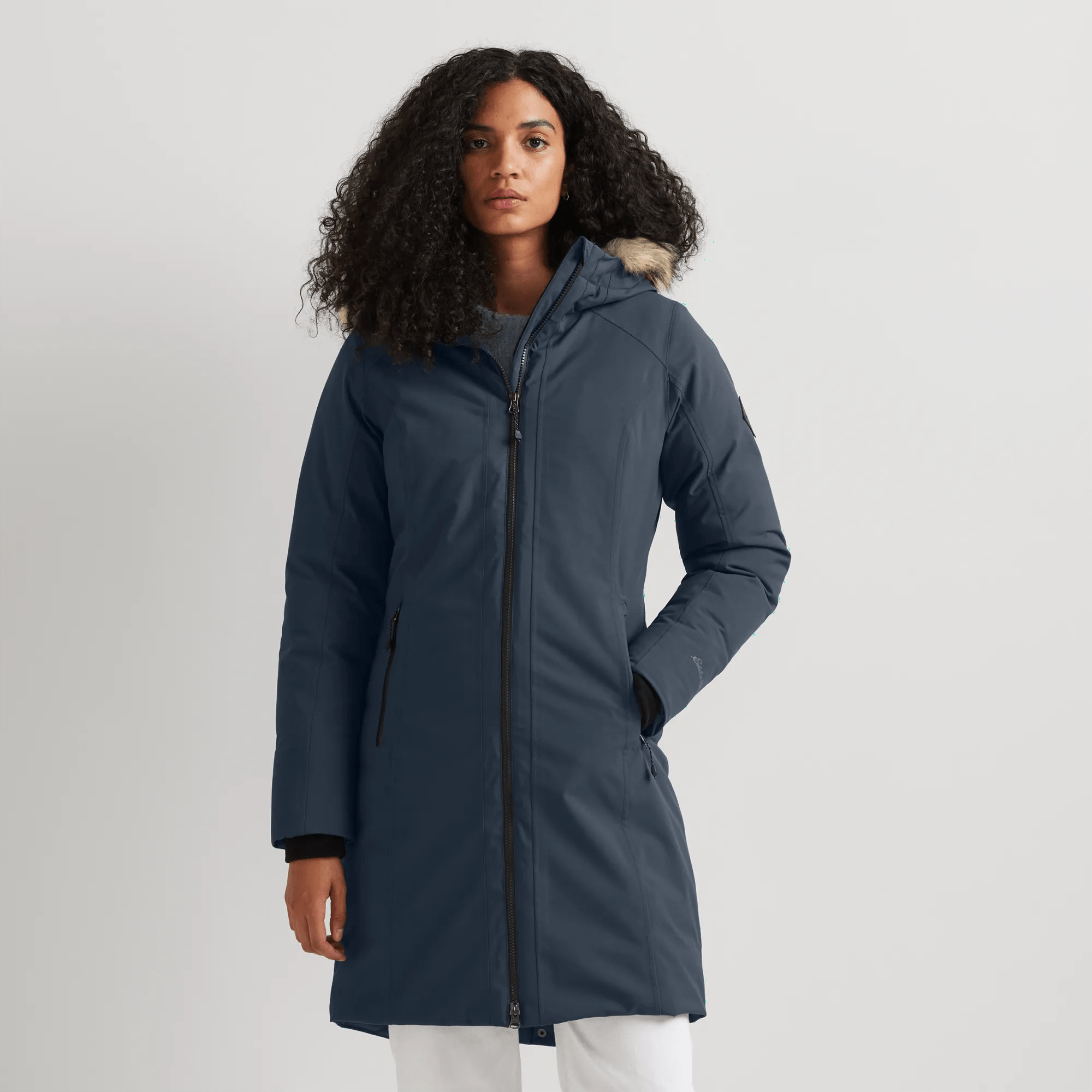 Women's Olympia Waterproof Down Hooded Stadium Coat