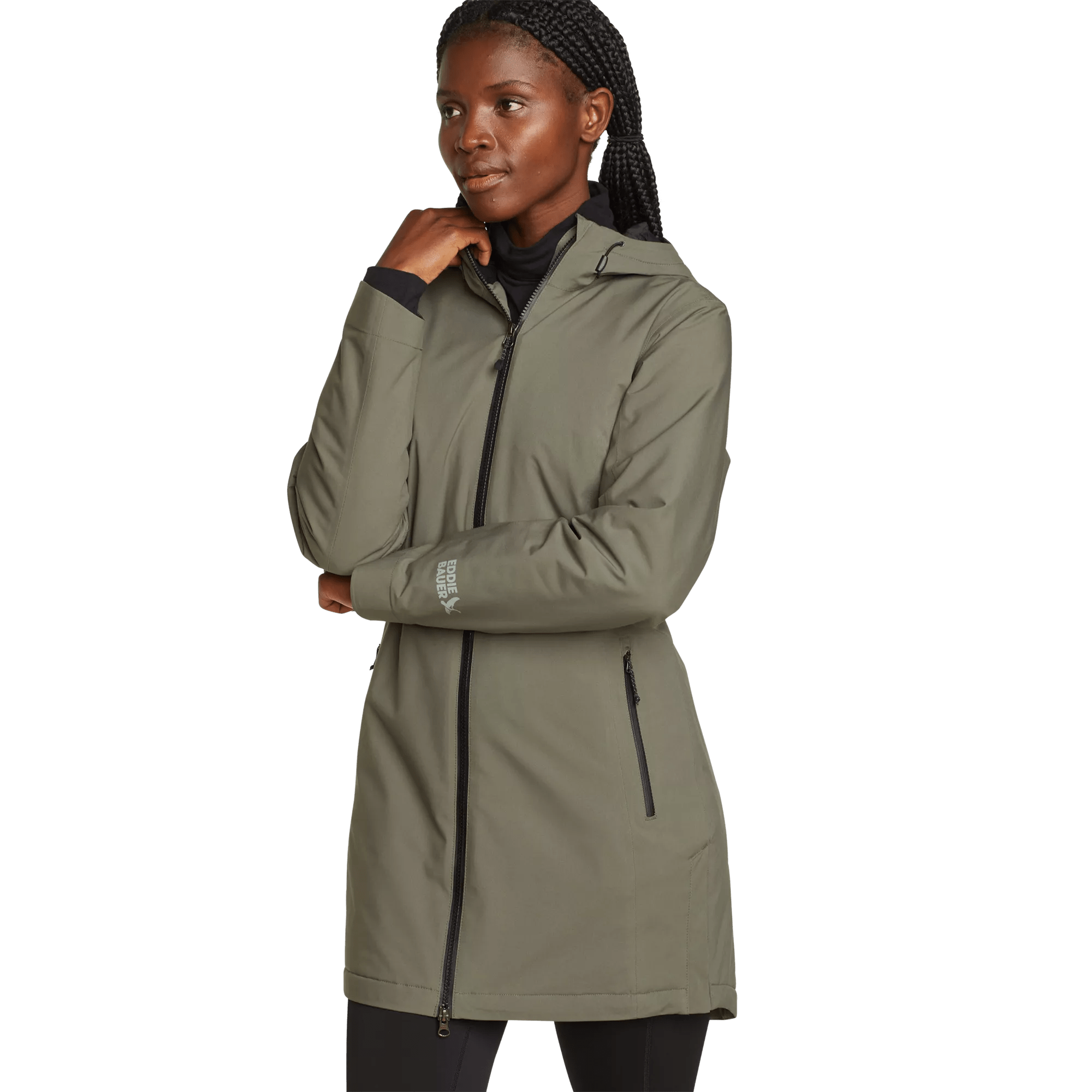 Women's Cloud Cap Stretch Insulated Waterproof Trench Coat