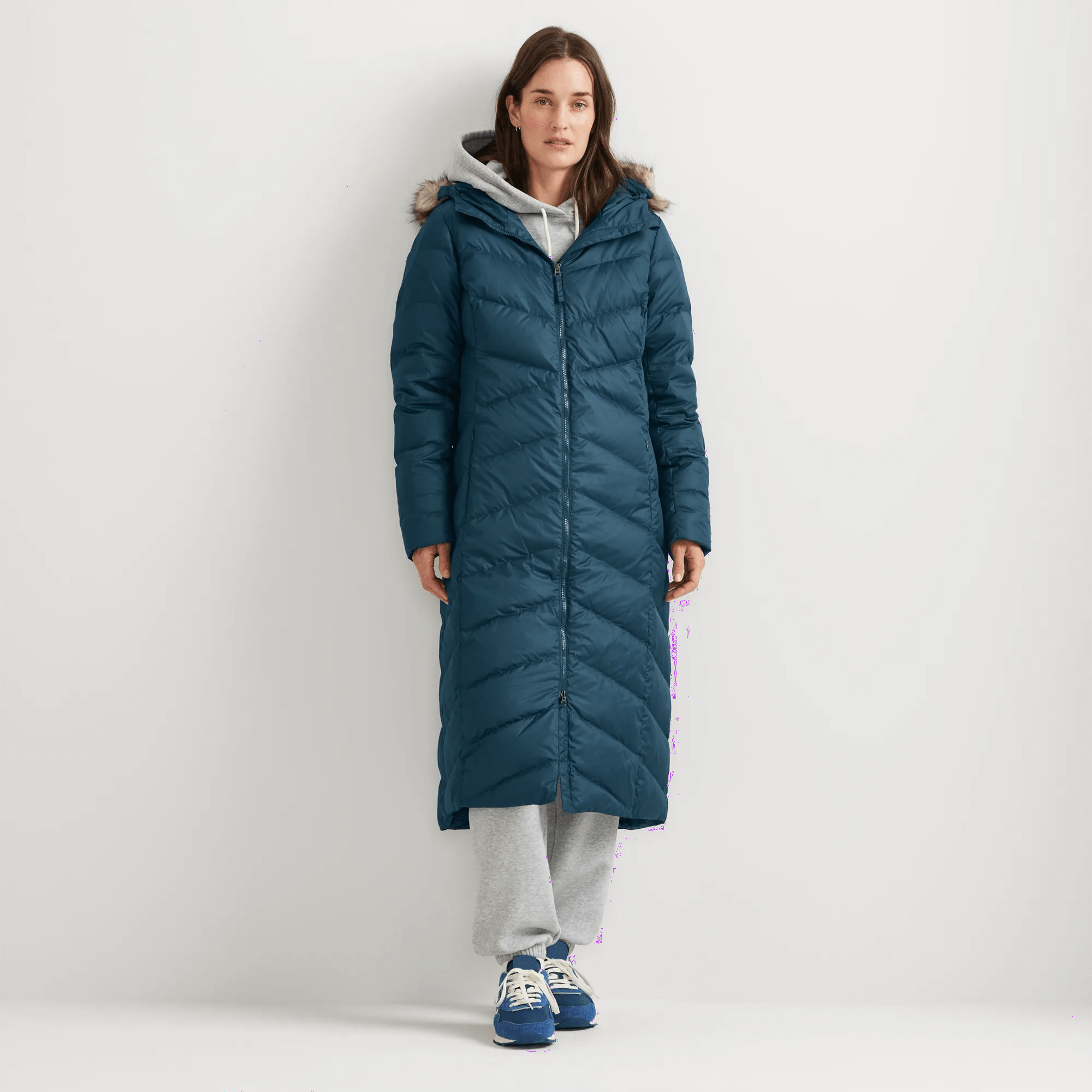 Women's Classic Down Hooded Duffle Coat