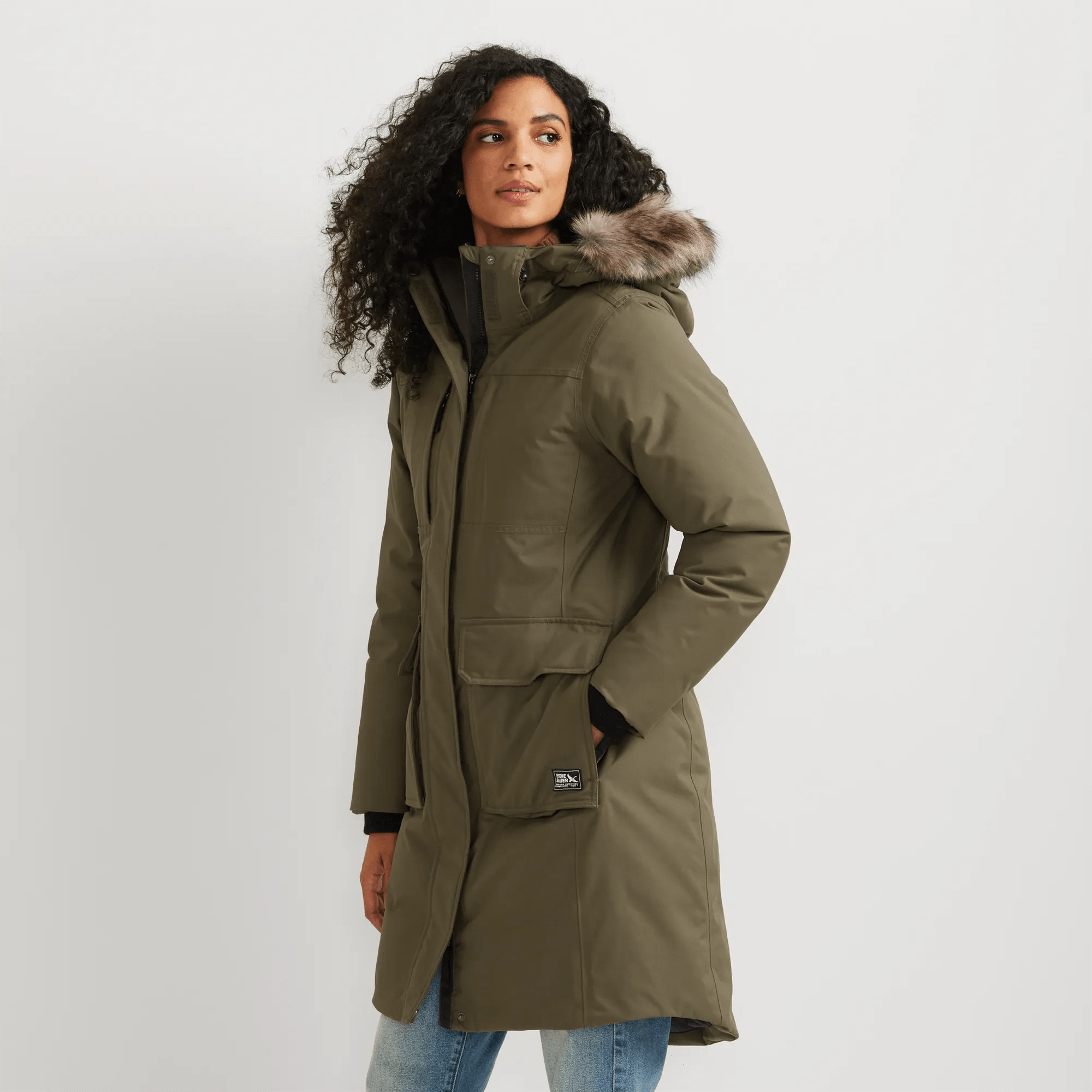 Women's Superior Down Waterproof Hooded Stadium Coat