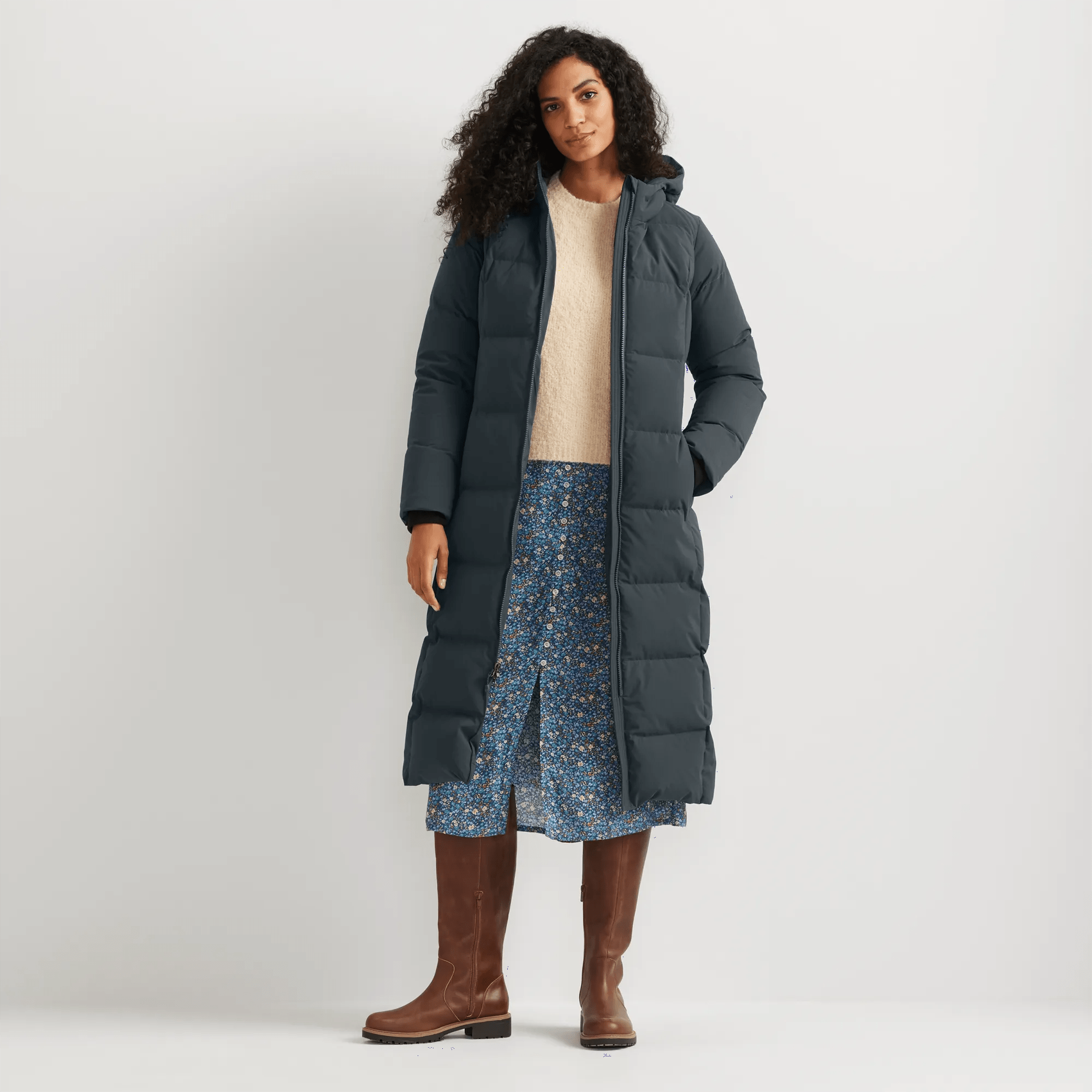 Women's Essential Down Hooded Duffle Coat