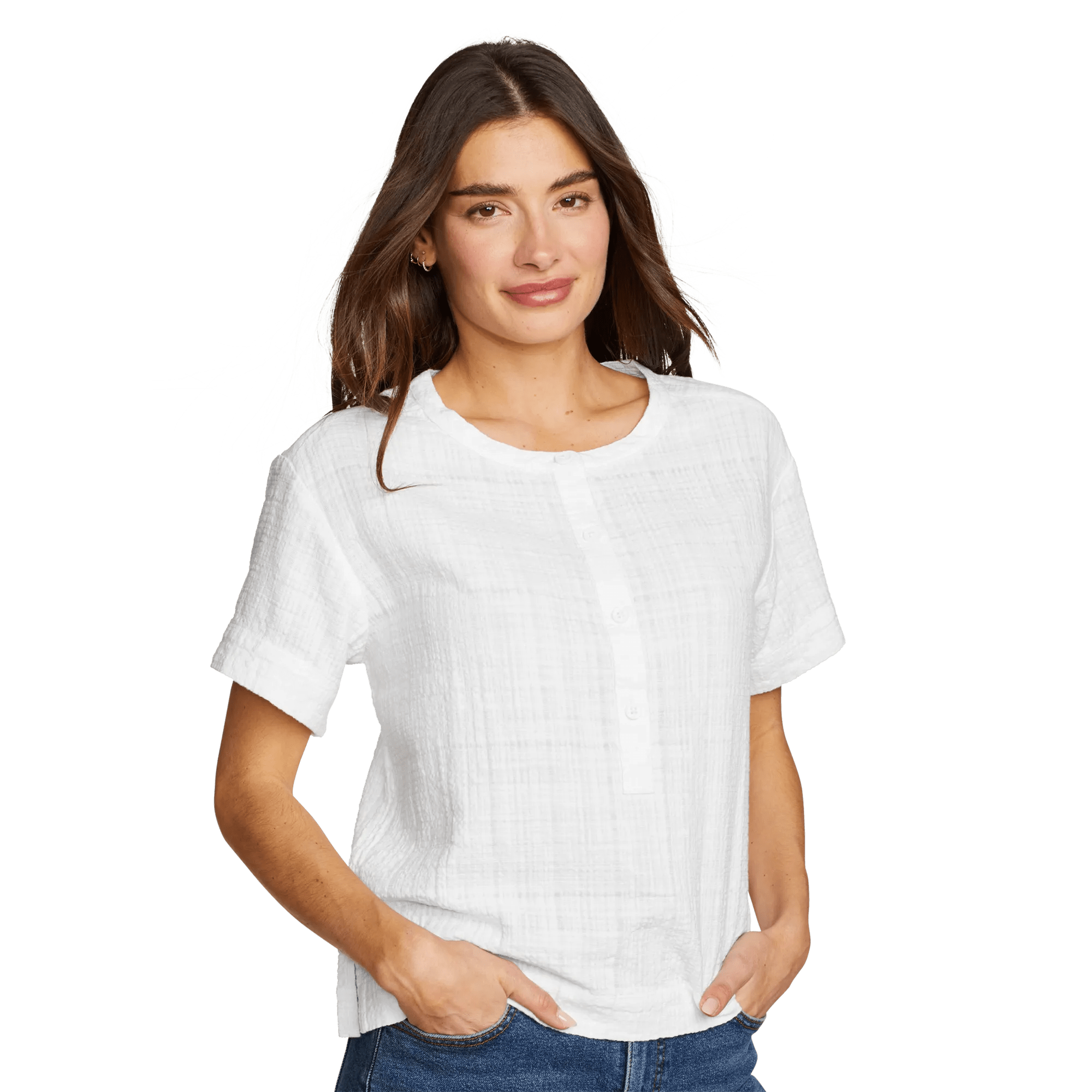 Women's Sun¡¯s Up Short-Sleeve Gauze Shirt
