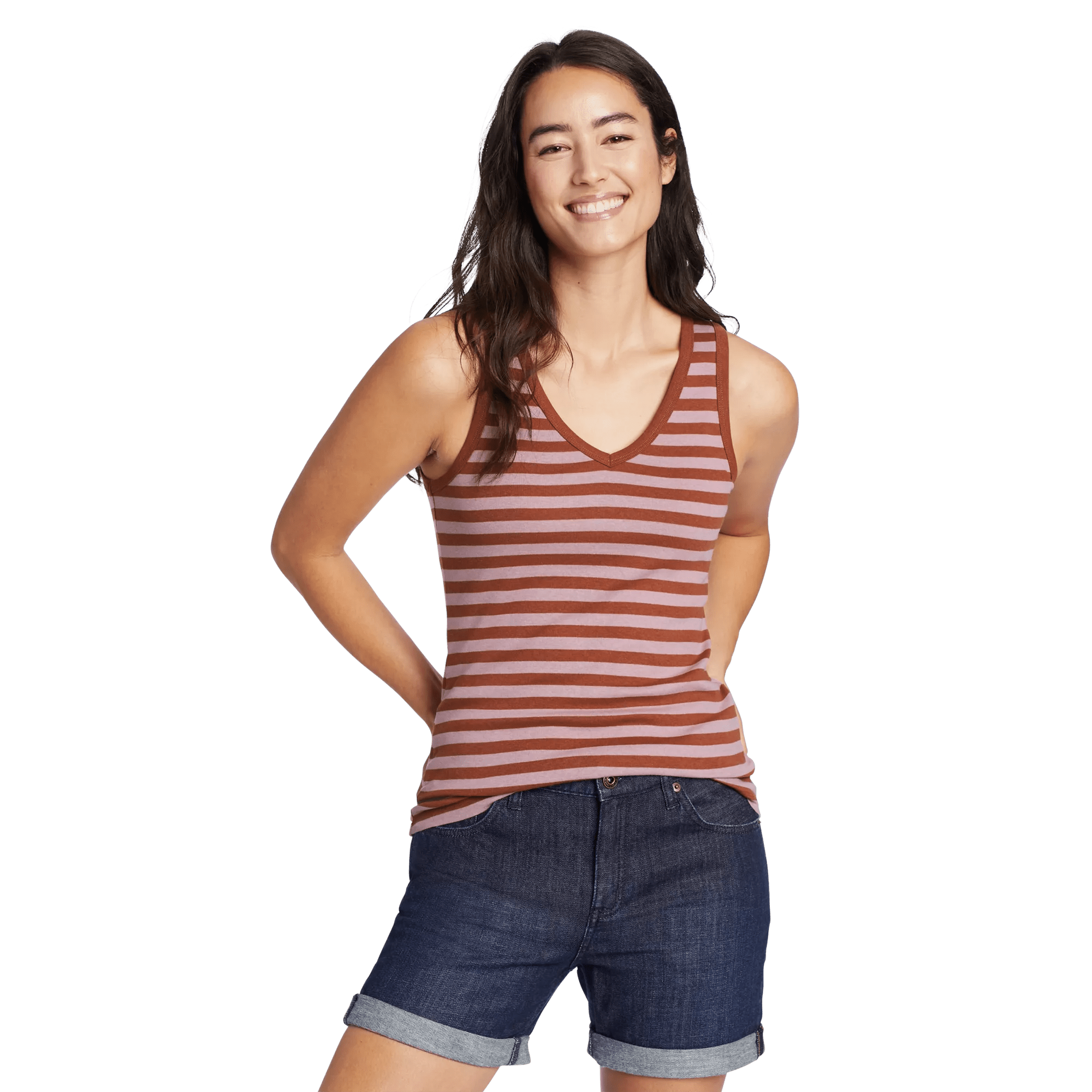 Women's Favorite V-Neck Tank- Stripe