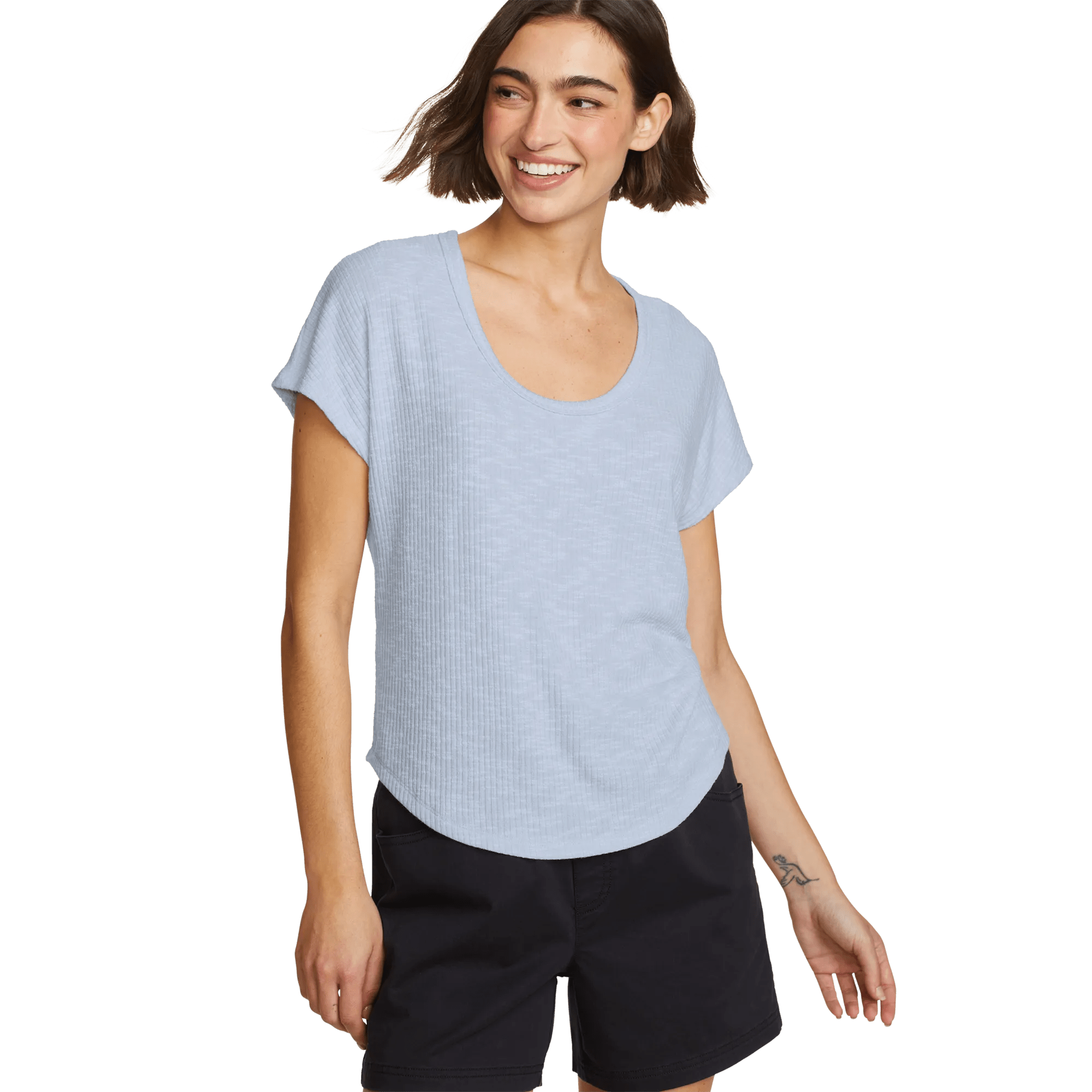 Women's Revive Ribbed Scoop-Neck T-Shirt