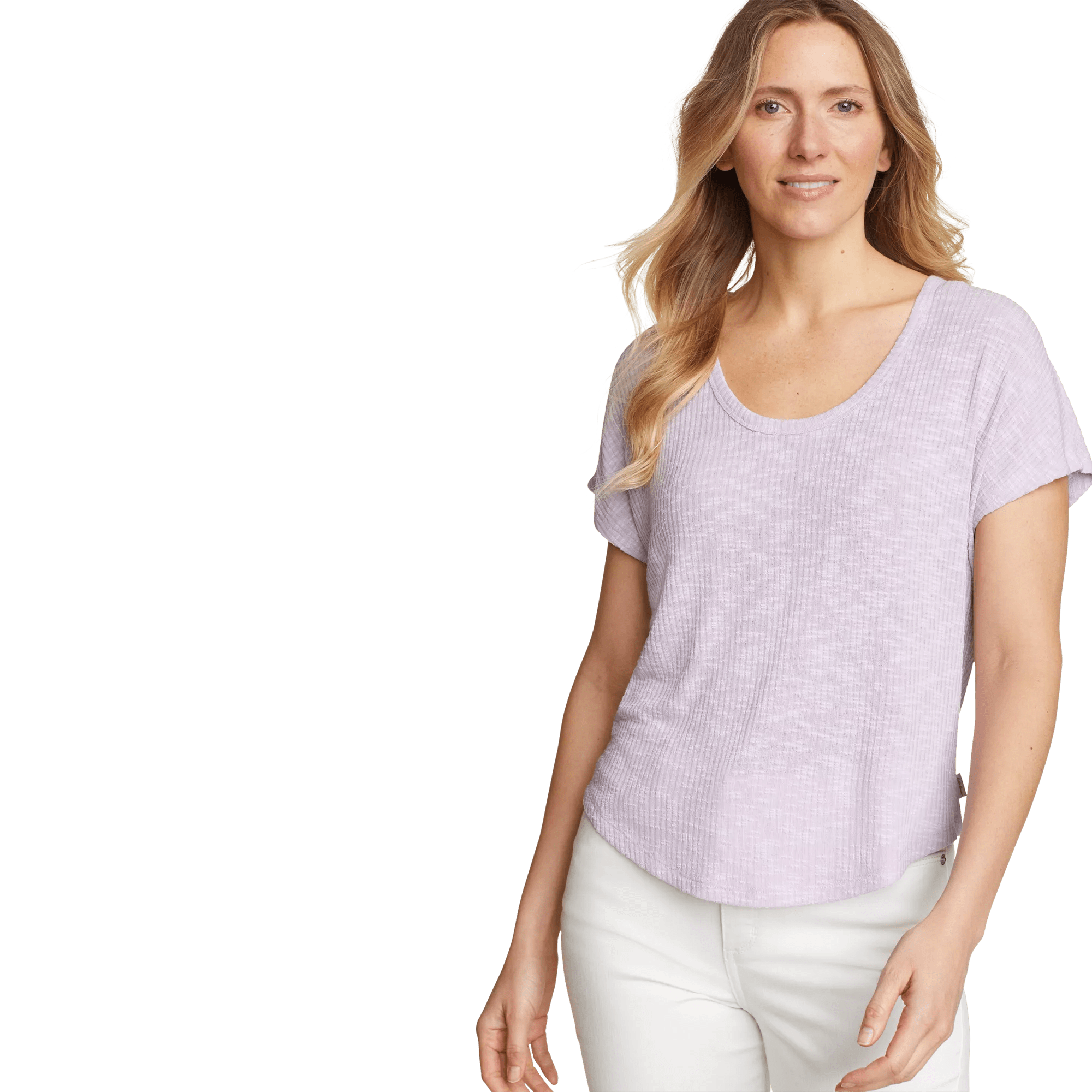 Women's Revive Ribbed Scoop-Neck T-Shirt