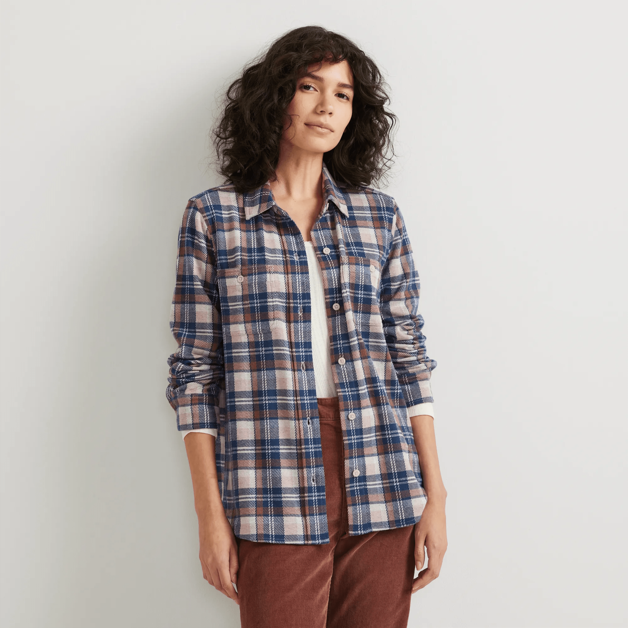 Women's Soft Knit Button-Down Shirt