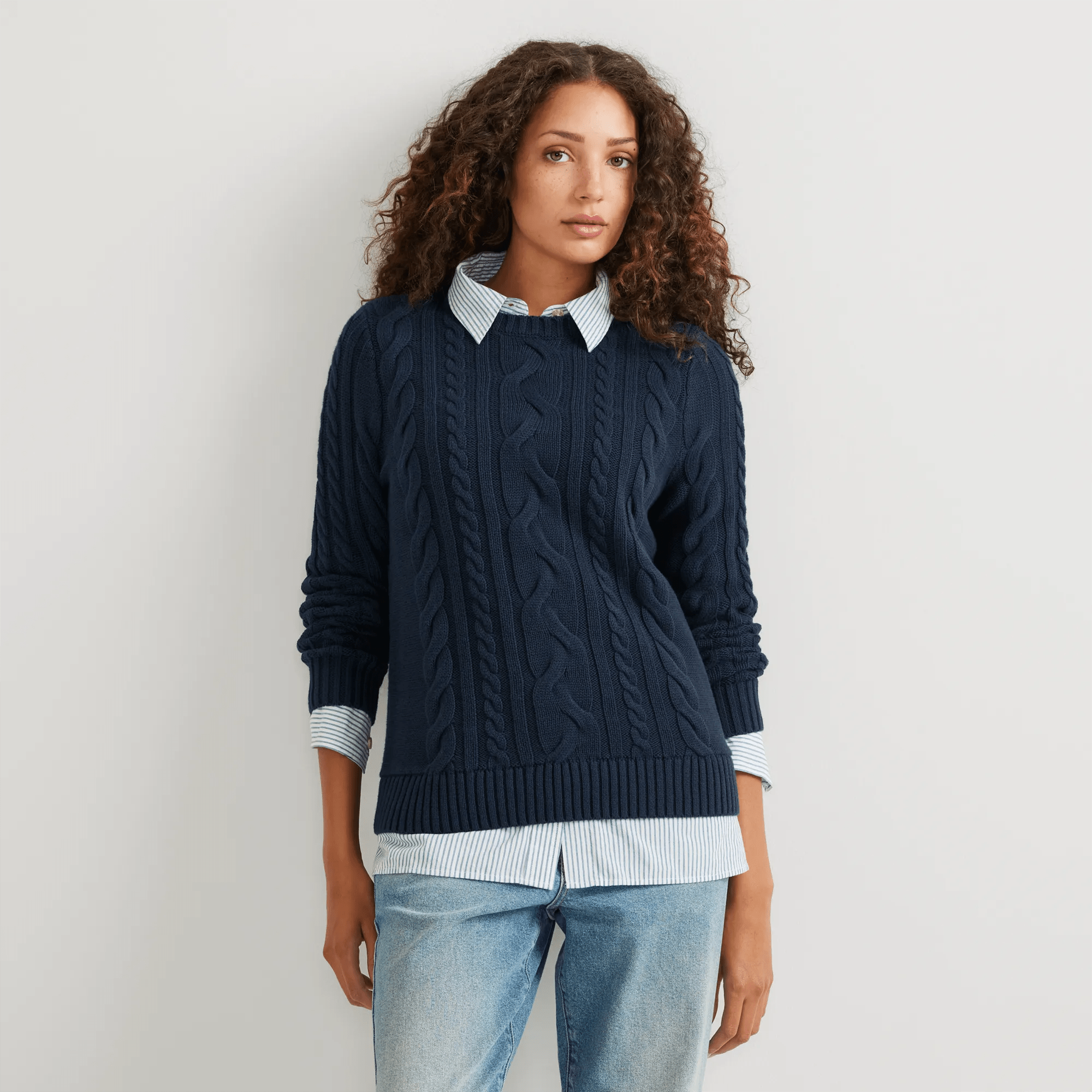 Women's Classic Cable Crew Sweater