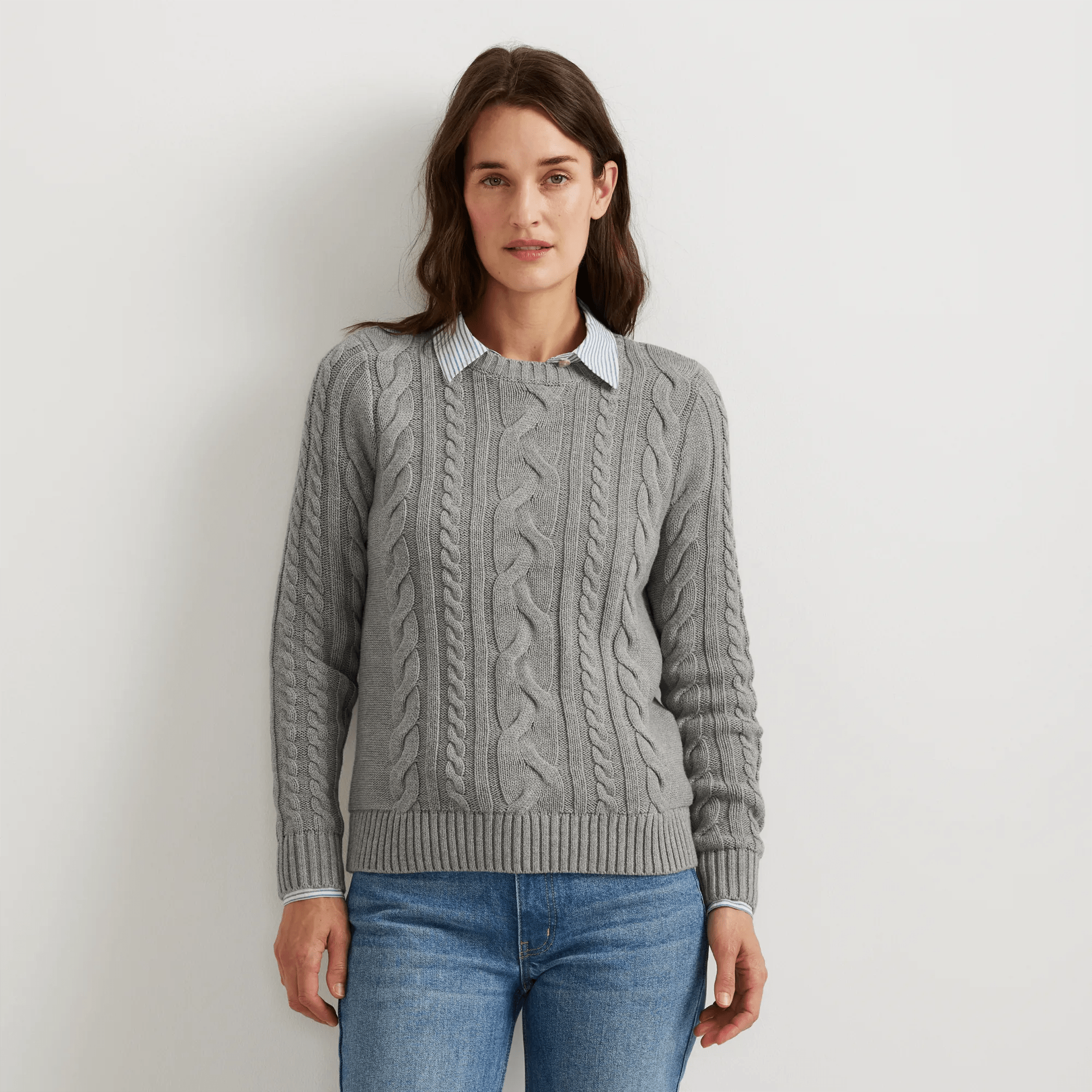 Women's Classic Cable Crew Sweater