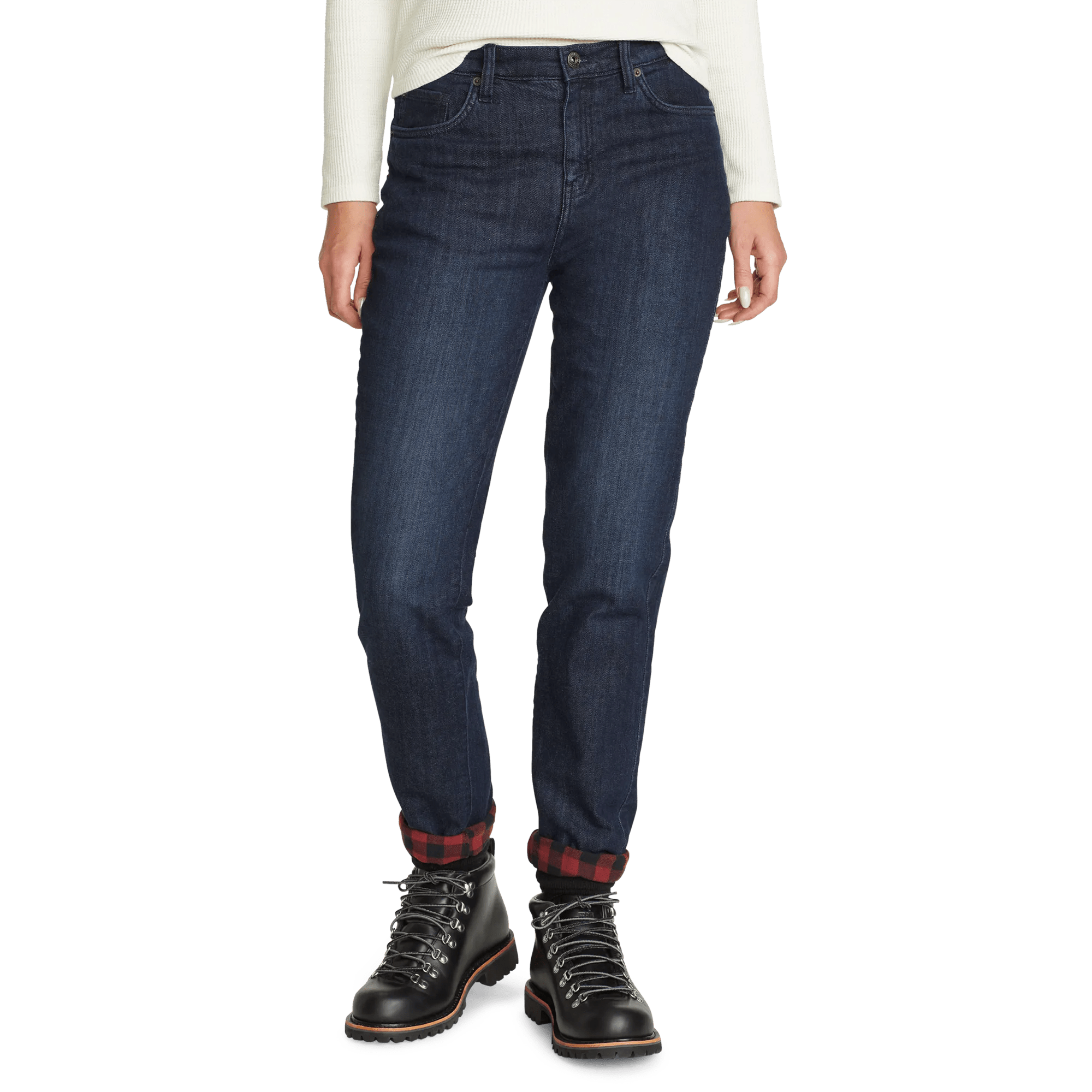 Women's Boyfriend Flannel-Lined Jeans