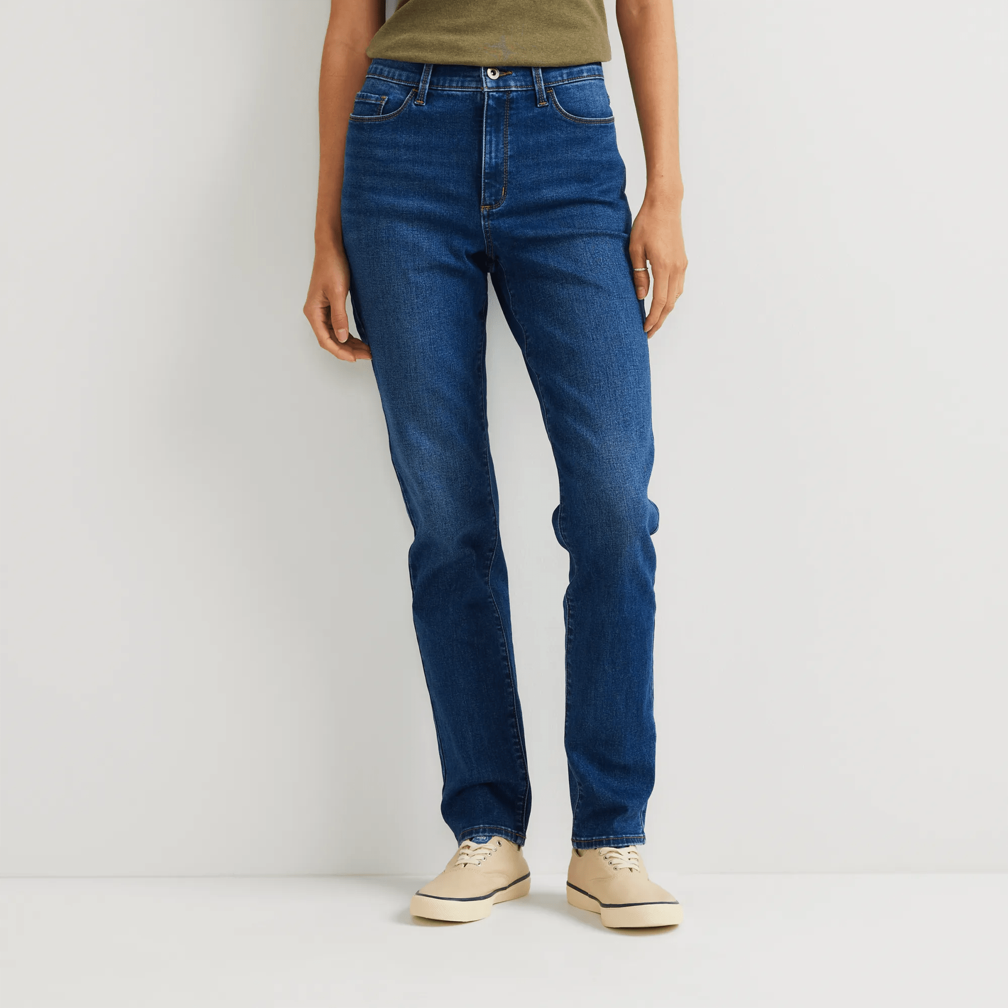 Women's Venture Stretch High-Rise Straight Leg Jeans