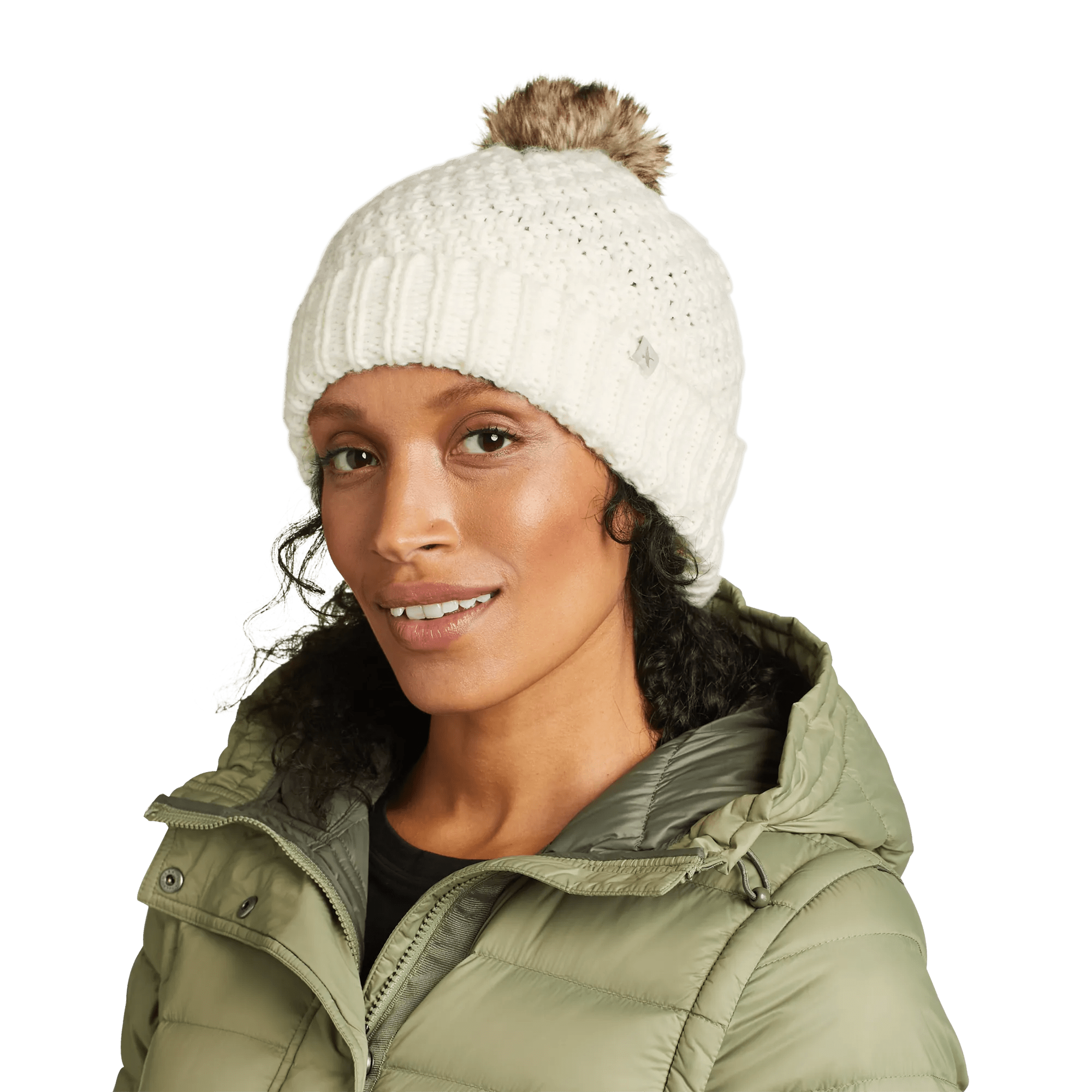 Women's Cabin Faux Fur Pom Beanie